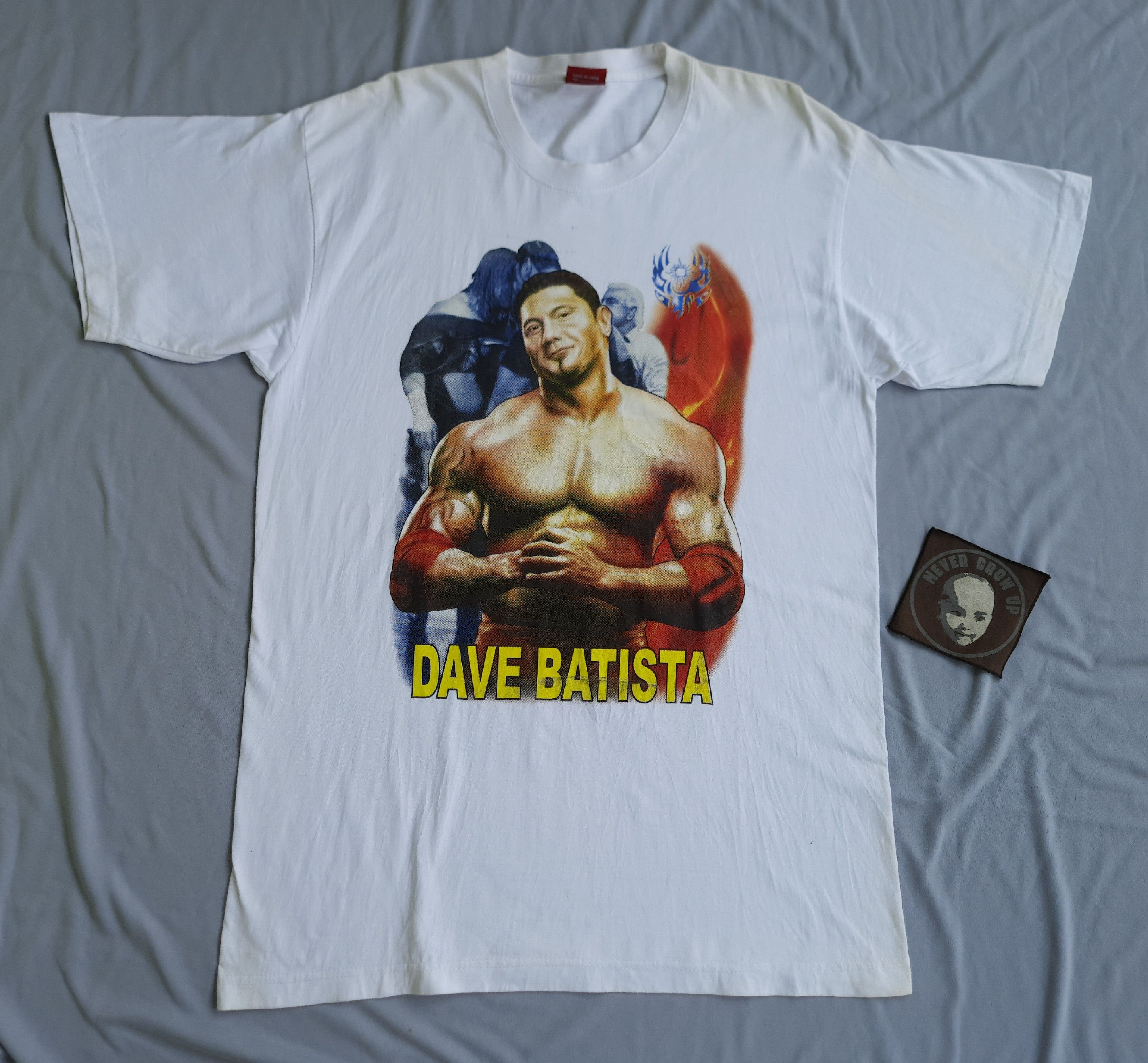 Vintage Vintage Dave Batista WWF Tshirt Size US L / EU 52-54 / 3 - 1 Thumbnail