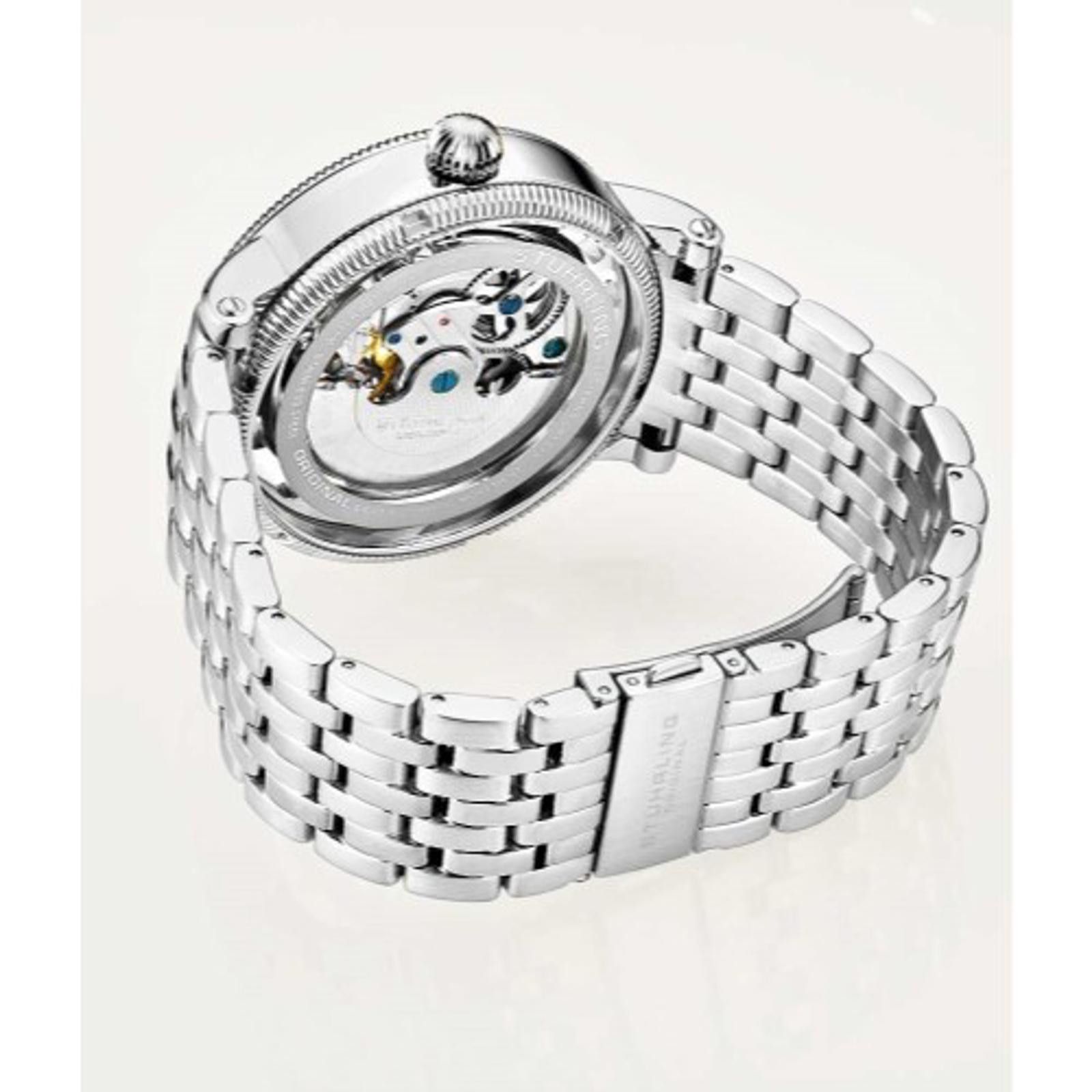 Sterling Silver STÜHRLING Original Special Reserve Dual Time Automatic 48mm Size ONE SIZE - 5 Thumbnail