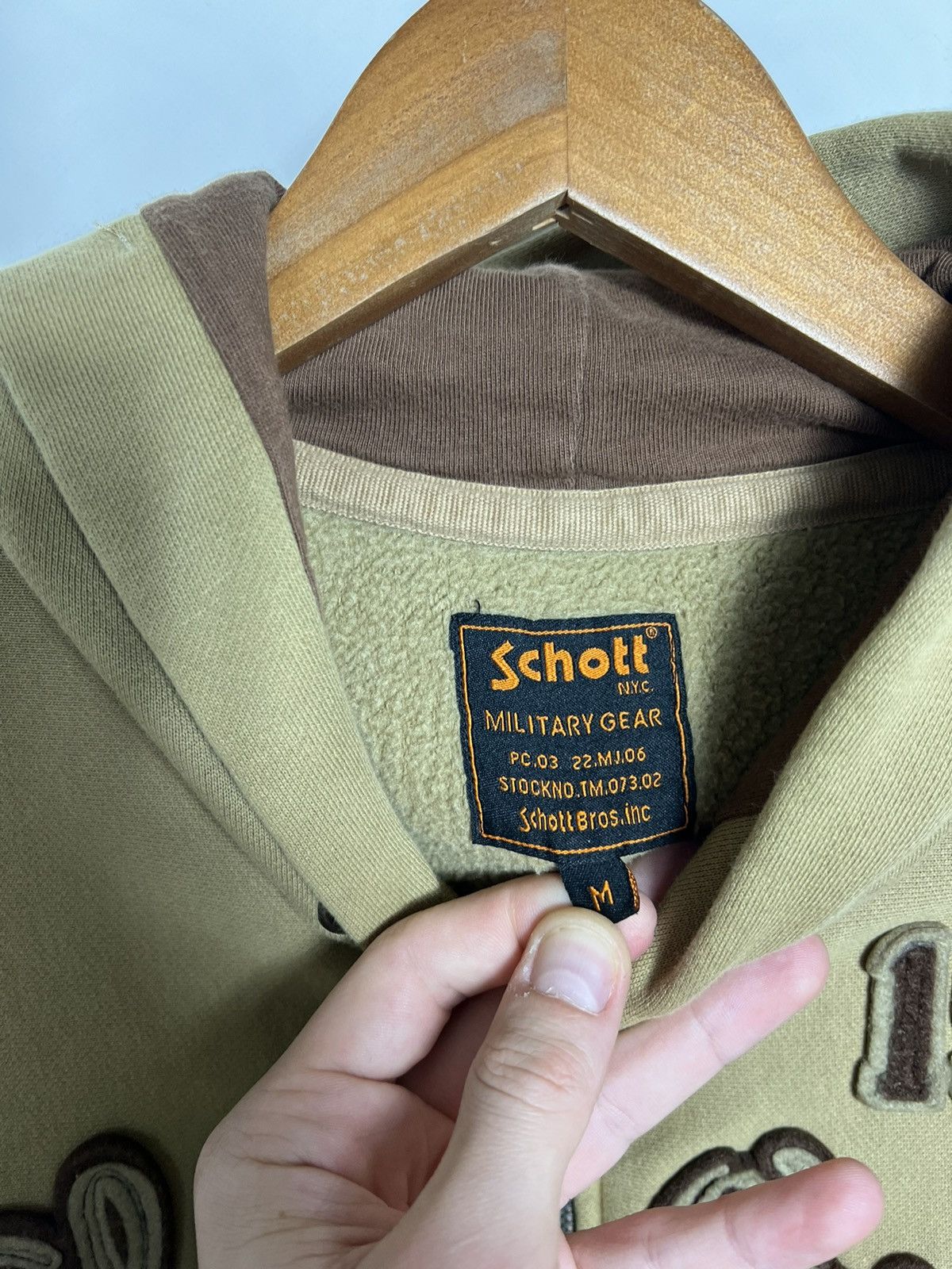 Schott Vintage Schott NYC Embroidered Logo Zip Hoodie Zipper Size US M / EU 48-50 / 2 - 8 Thumbnail