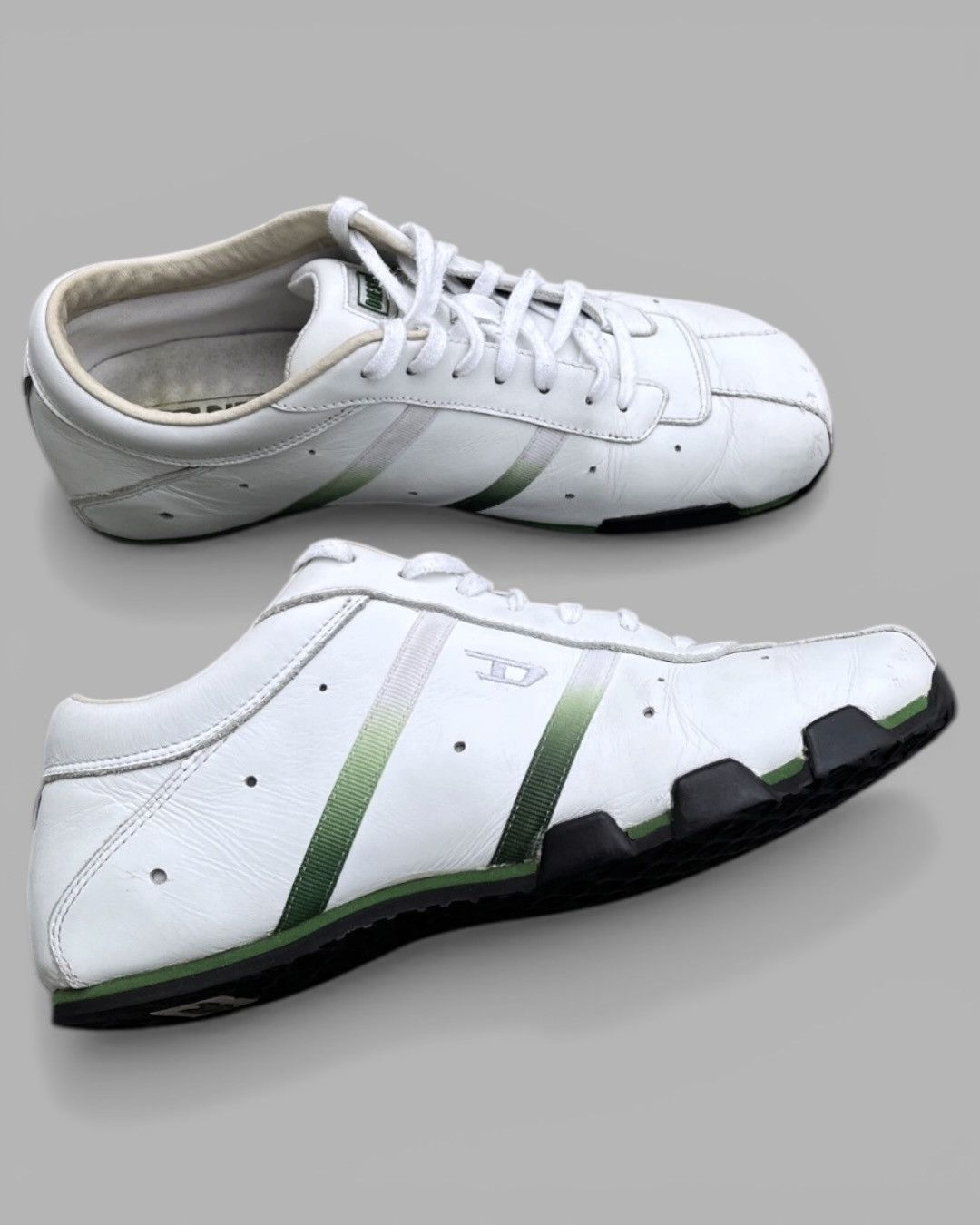 Diesel 🔥Vintage 2000’s DIESEL Low Top Leather Sneakers Size US 9 / IT 39 - 8 Thumbnail
