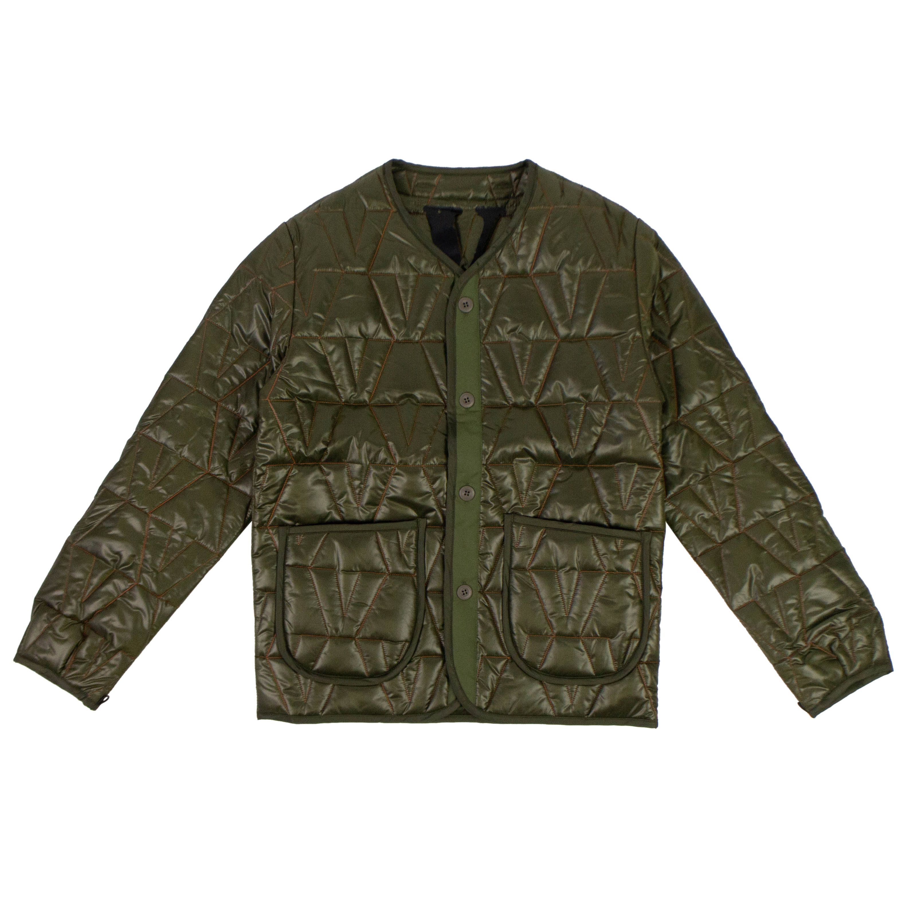 Vlone Green V Logo Quilted Jacket Size L Size US L / EU 52-54 / 3 - 1 Thumbnail