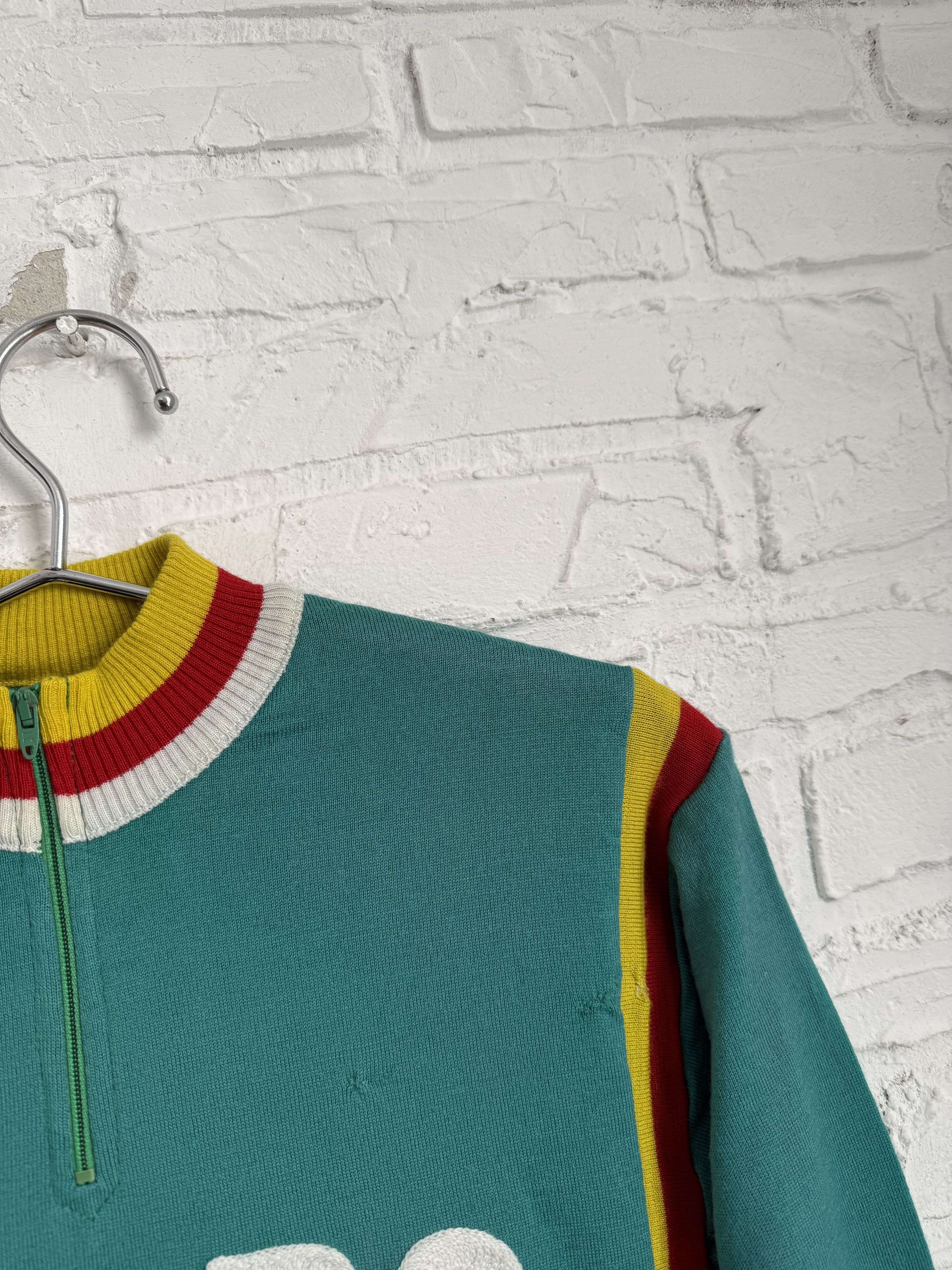 Other RARE Vintage 1970s De Marchi wool cycling jersey 1.KSRC Size US M / EU 48-50 / 2 - 3 Thumbnail