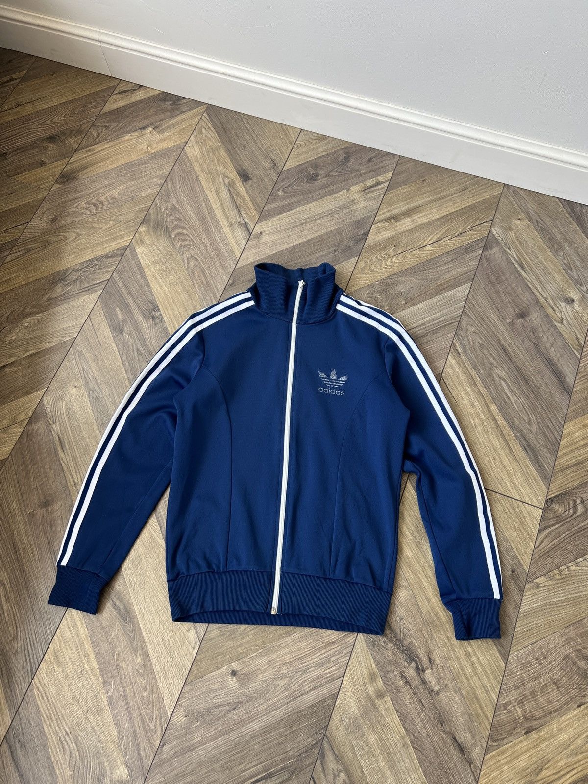 Adidas Vintage 80s Adidas Full Zip Track Jacket Blue Size US S / EU 44-46 / 1 - 5 Thumbnail