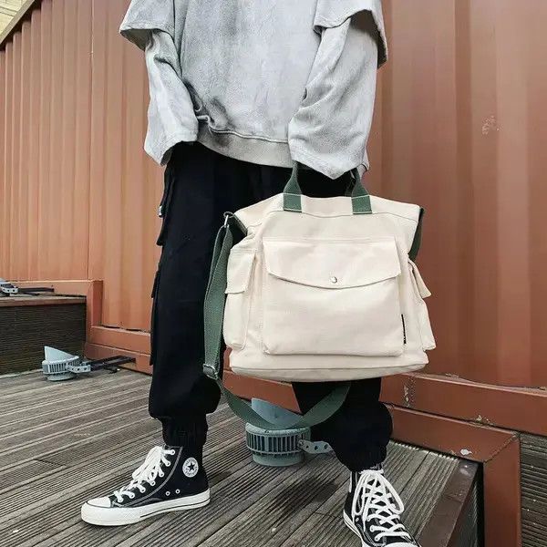 Japanese Brand × Vintage Vintage Canvas Casual Messenger Bag Size ONE SIZE - 4 Thumbnail