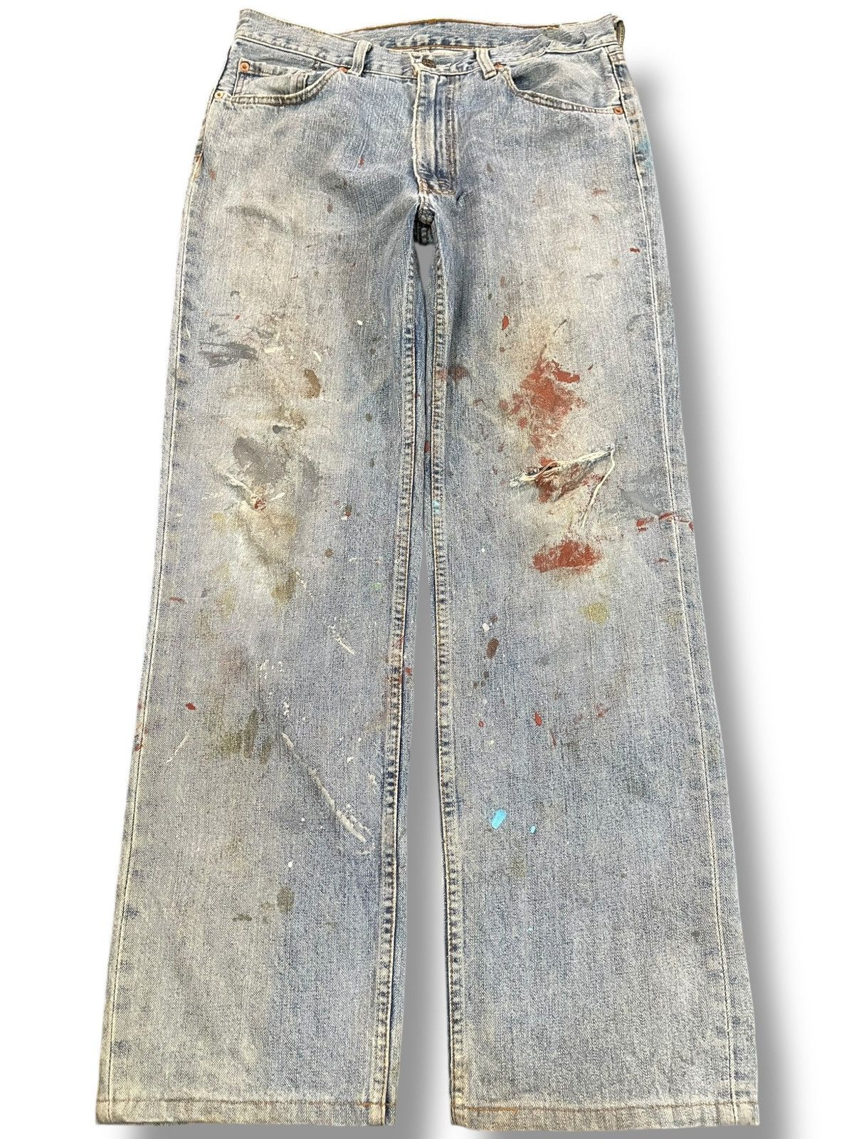 LVC × Levi's × Levi's Vintage Clothing Vintage Levi’s 503 Ripped Paint Splatter Distressed Denim Size US 32 / EU 48 - 1 Thumbnail