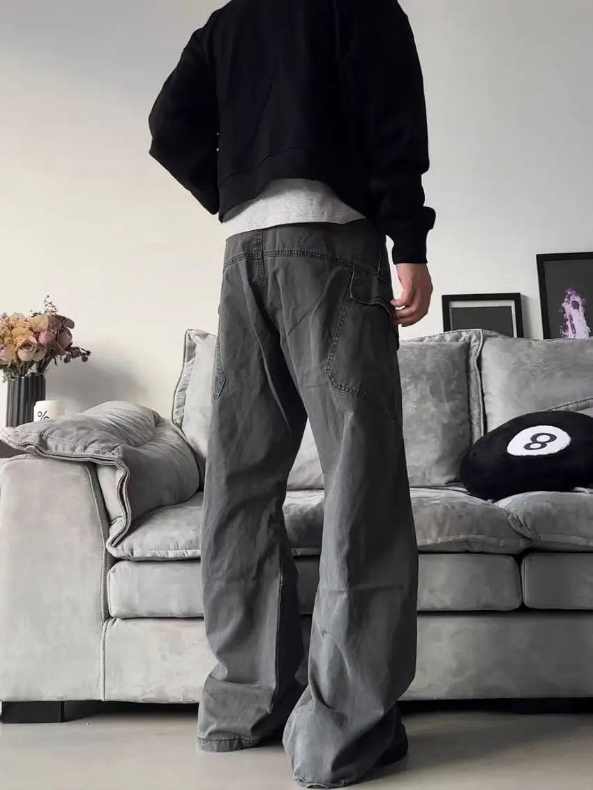 Designer × Japanese Brand Vintage Washed Gray Straight Leg Denim Trousers Size US 34 / EU 50 - 4 Thumbnail