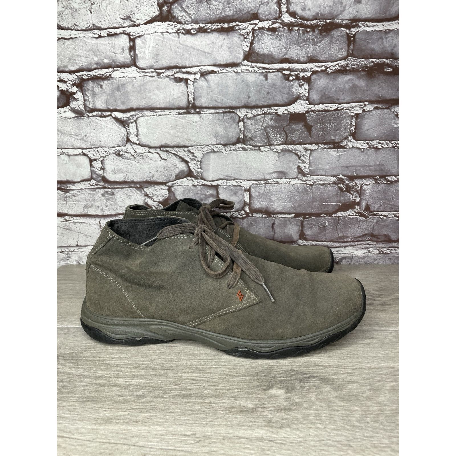 Eddie Bauer Eddie Bauer Green Brown Suede Leather Mid Lace Up Desert Boo Size US 11.5 / EU 44-45 - 21 Thumbnail