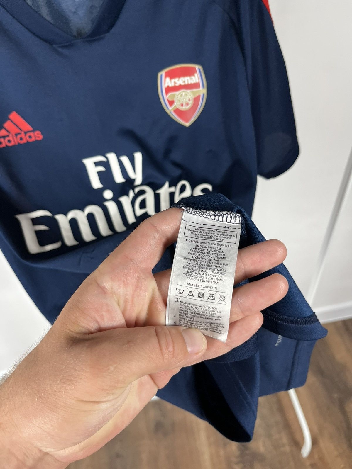 Adidas Adidas Arsenal Fly Emirates ClimaCool Jersey Navy Red L 2019 Size US L / EU 52-54 / 3 - 6 Thumbnail