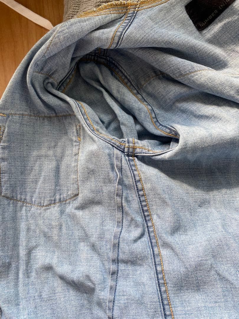 Number (N)ine Distressed Hooded Denim Shirt Size US M / EU 48-50 / 2 - 5 Thumbnail