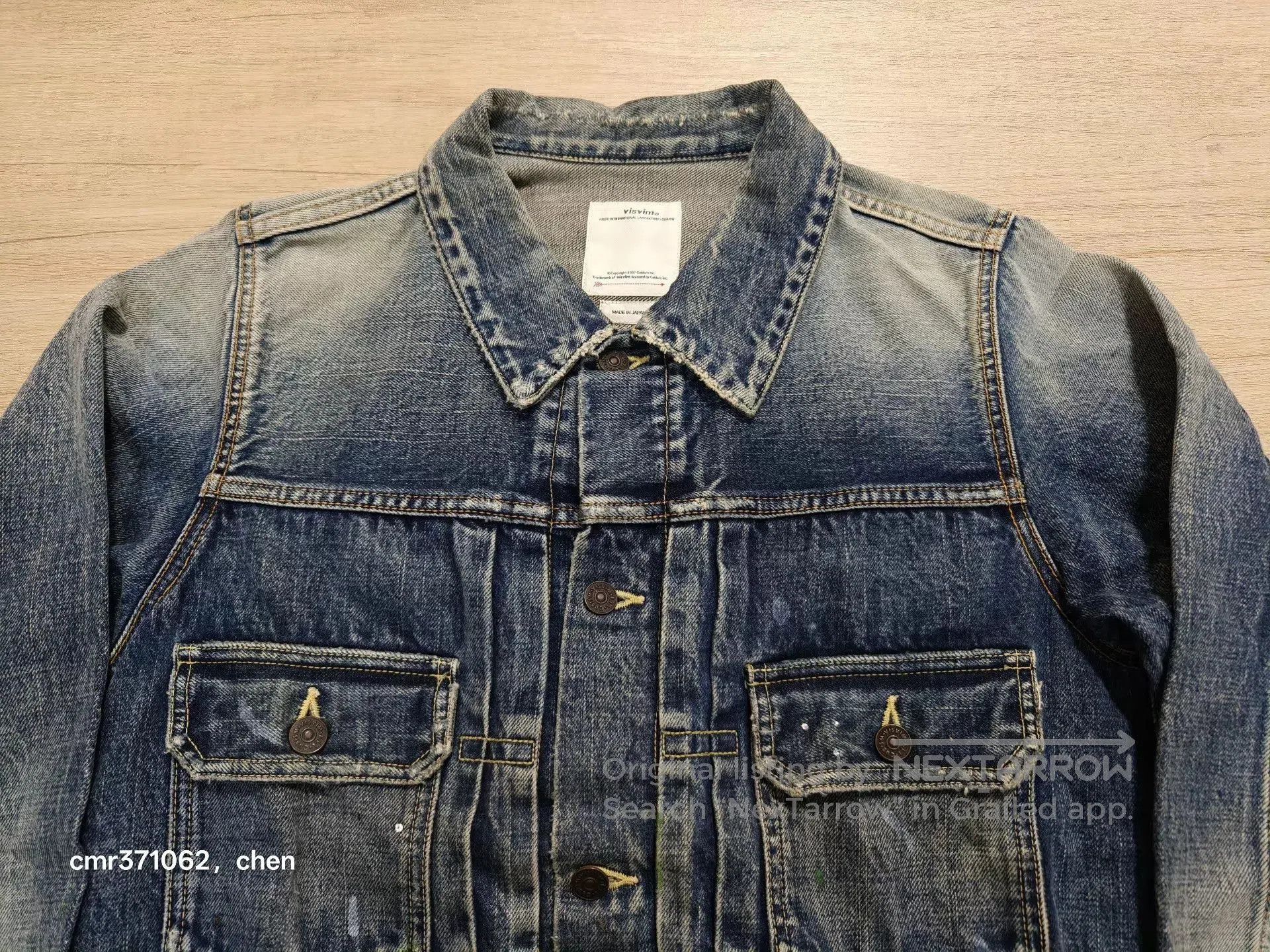 Visvim Blue Denim Jacket with Paint Splatter . Size US M / EU 48-50 / 2 - 2 Thumbnail