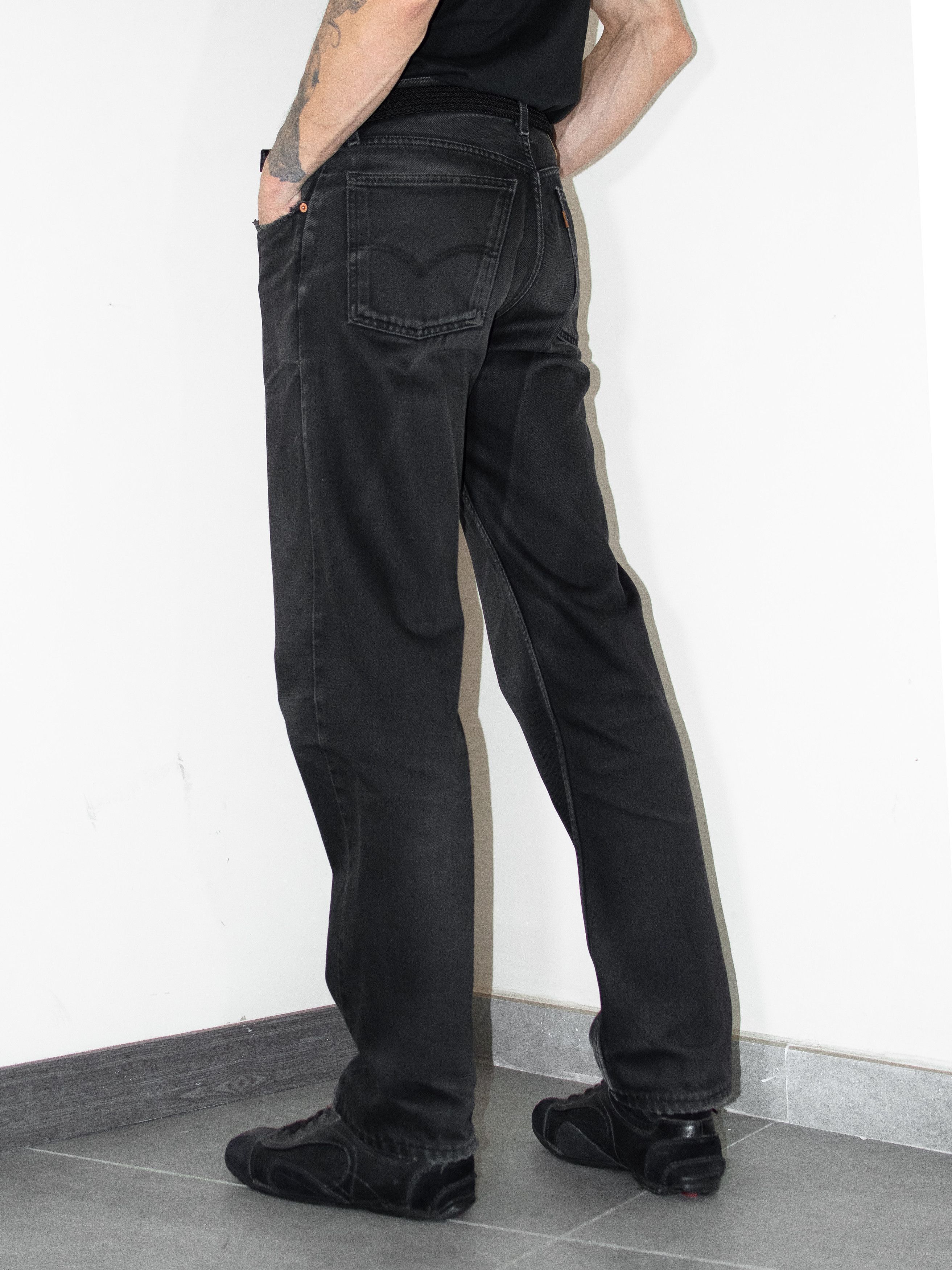 Levi's × Levi's Vintage Clothing Vintage black faded Levis 615 orange tag stright jean Size US 33 - 3 Thumbnail
