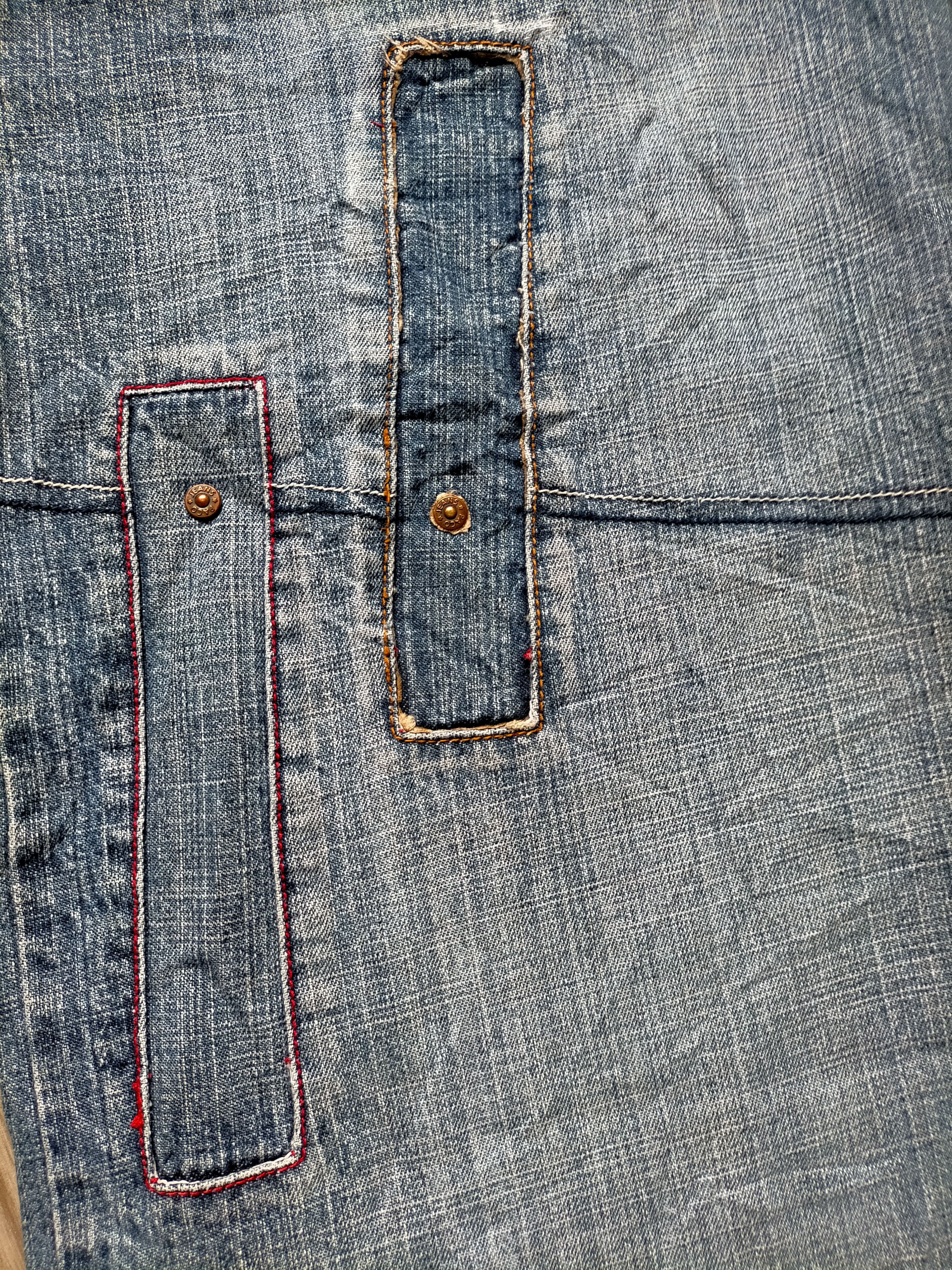 Japanese Brand Paco Jeans Patchwork Embroidered Baggy Jeans Size US 37 - 15 Thumbnail