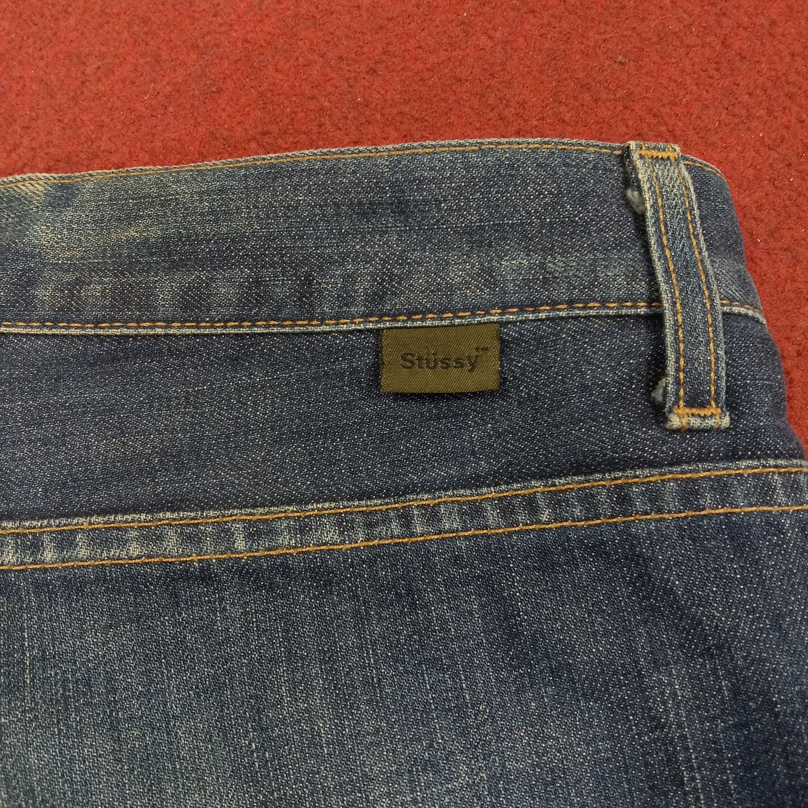 Stussy × Vintage Stussy Streetwear Custom Art Logo Style Jeans Size US 36 / EU 52 - 16 Thumbnail