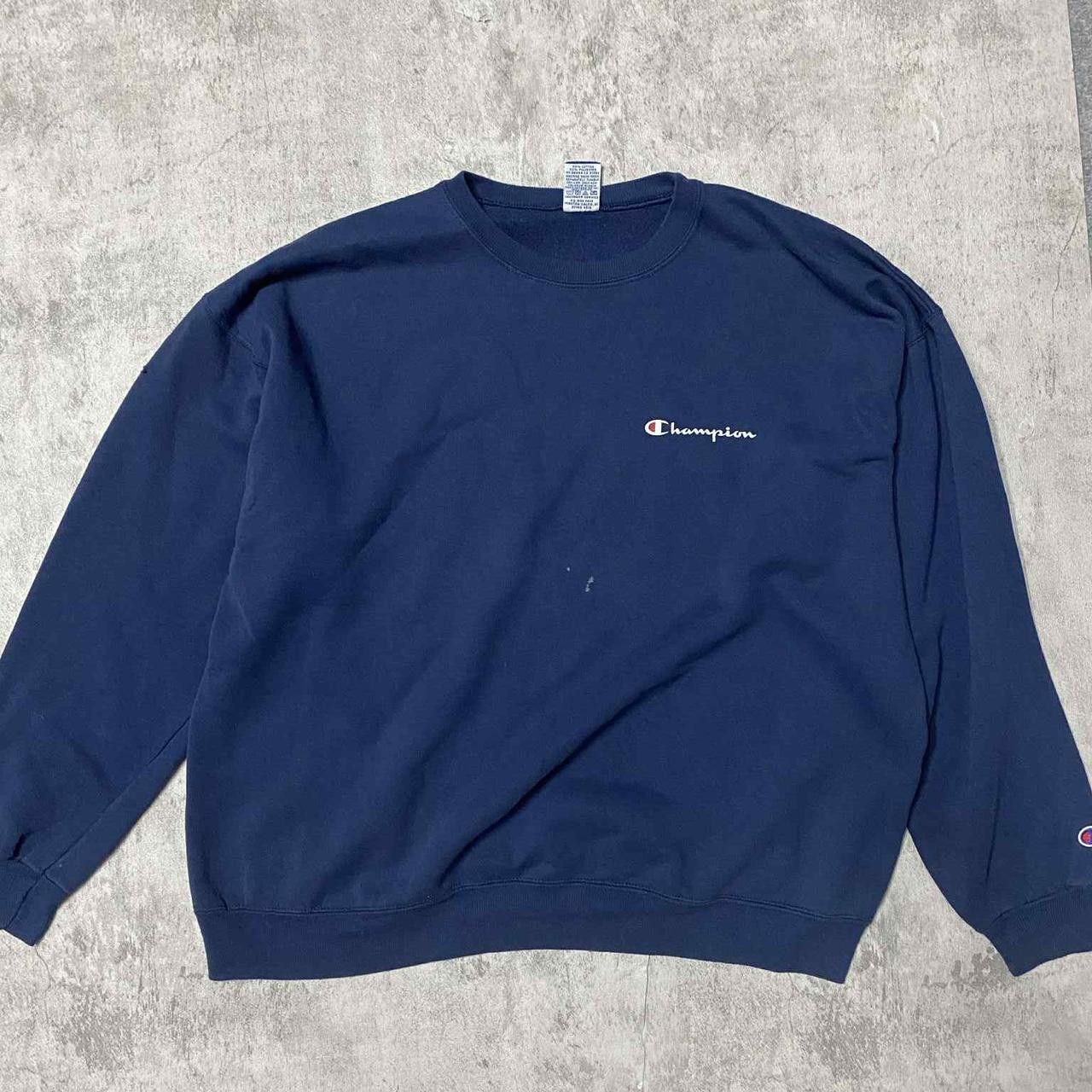 Champion Navy blue Champion sweatshirt with embroidered logo Size US XL / EU 56 / 4 - 1 Thumbnail