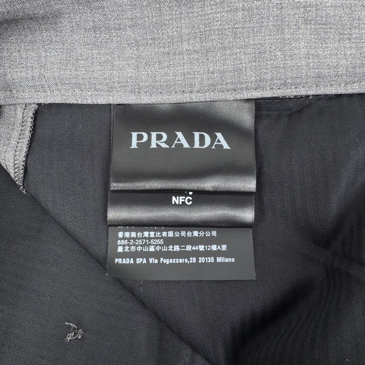 Prada Prada SS2024 Main-Line Light Gray Wide Fine Wool Pants Size US 34 / EU 50 - 11 Thumbnail
