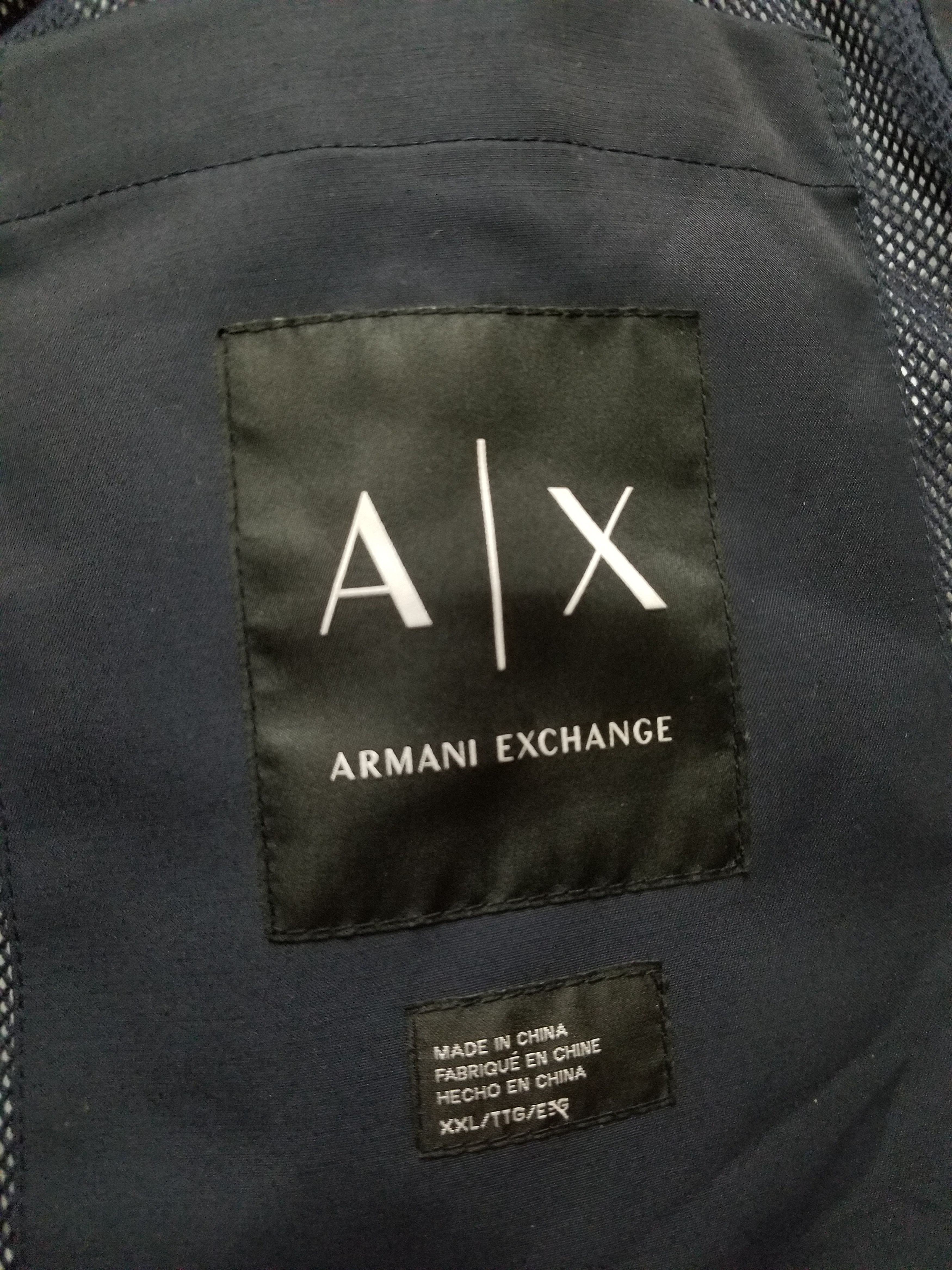 Armani Exchange Armani Exchange Hood Hoodie Zip Up Rain Jacket Coat Navy Size US XXL / EU 58 / 5 - 15 Thumbnail