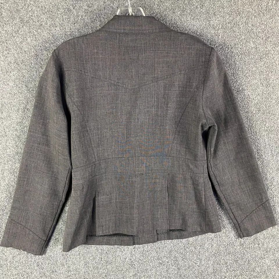 Other Sag Harbor Blazer Women's 6P Petite Jacket Gray Polyester Size M / US 6-8 / IT 42-44 - 7 Thumbnail