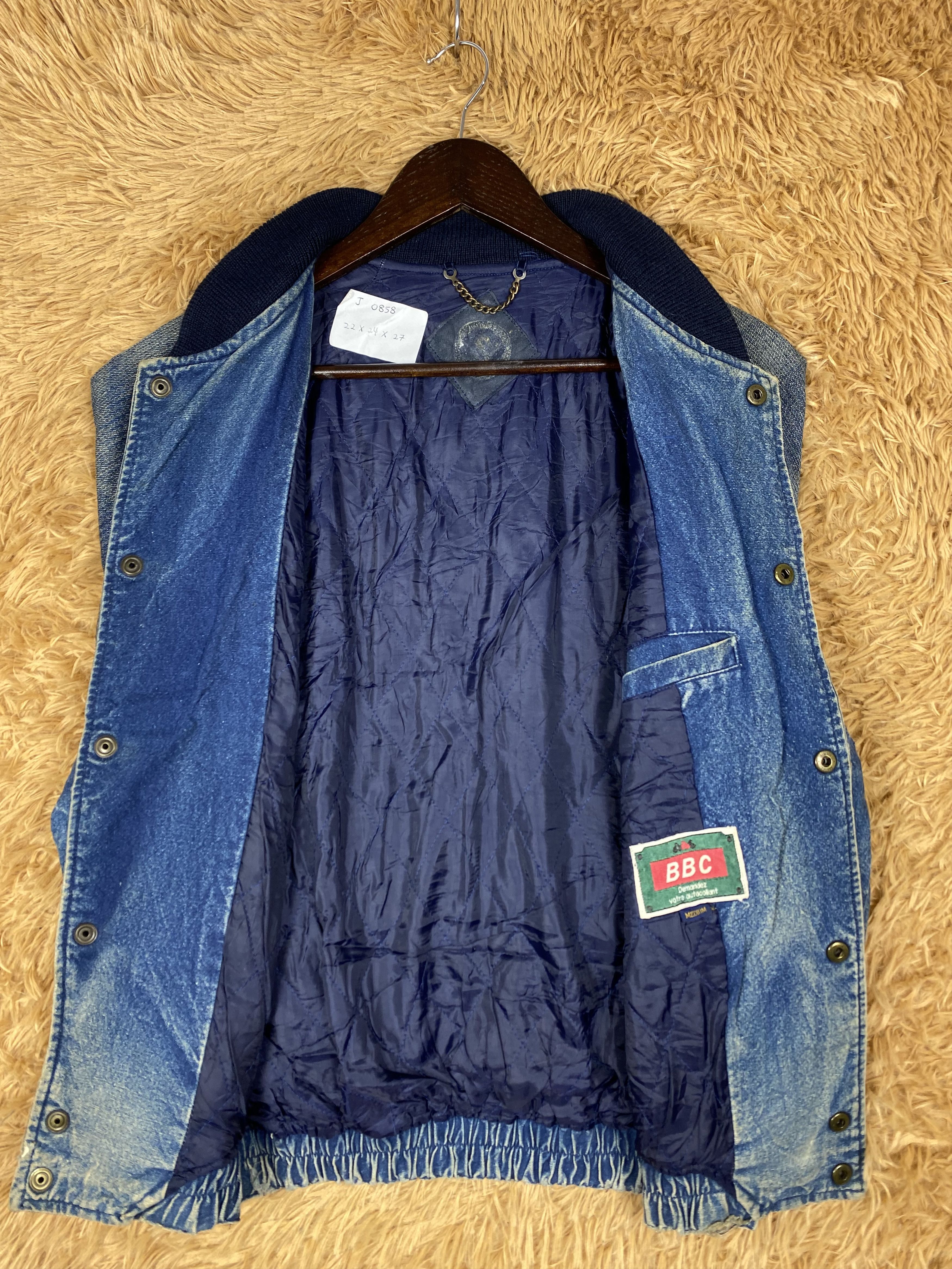 Japanese Brand Vintage BBC Denim Faded Bombers Jacket DJ0858 Size US M / EU 48-50 / 2 - 6 Thumbnail