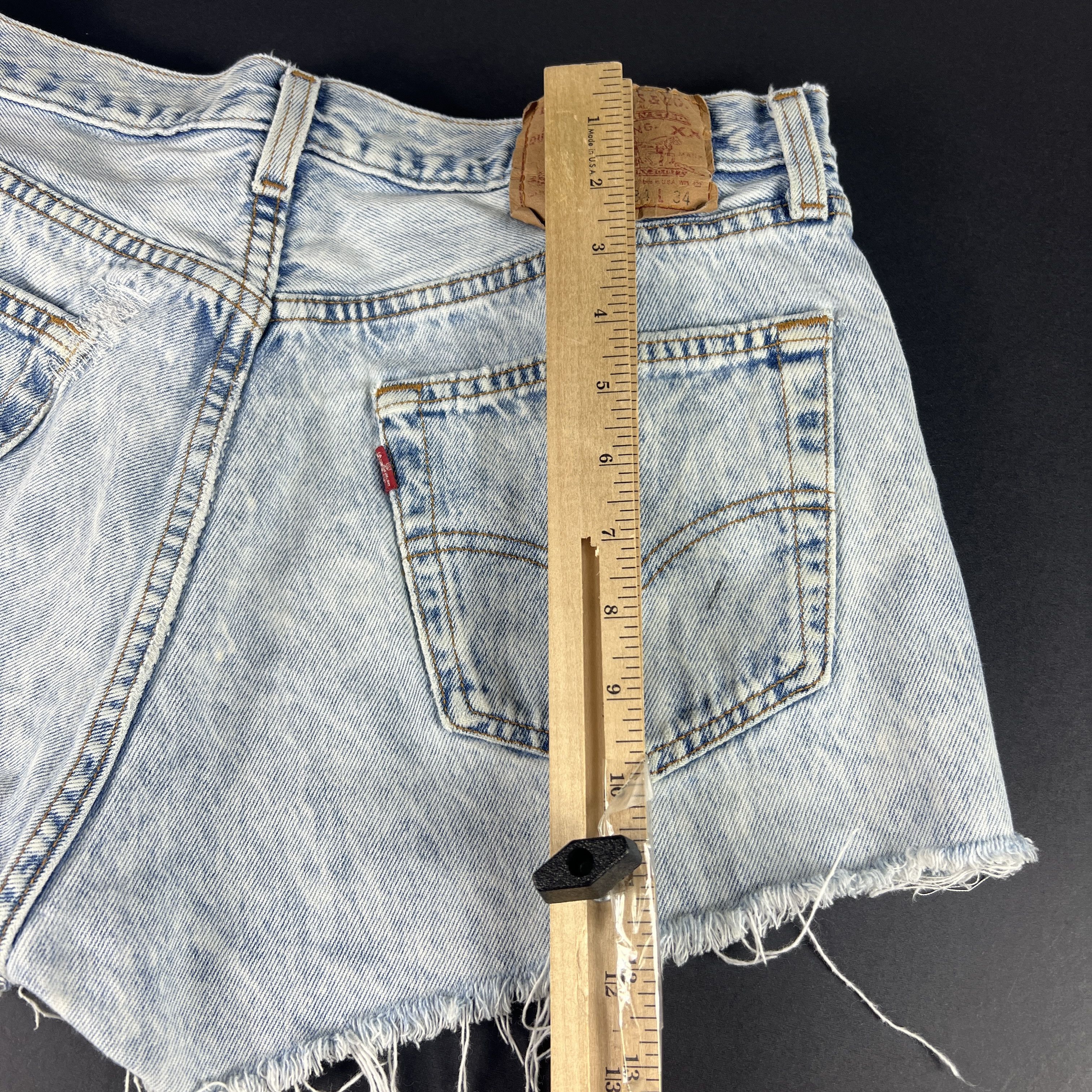 Levi's × Vintage VTG Levi's Jean Shorts 501 Straight Distressed Denim Jorts Size US 32 / EU 48 - 14 Thumbnail