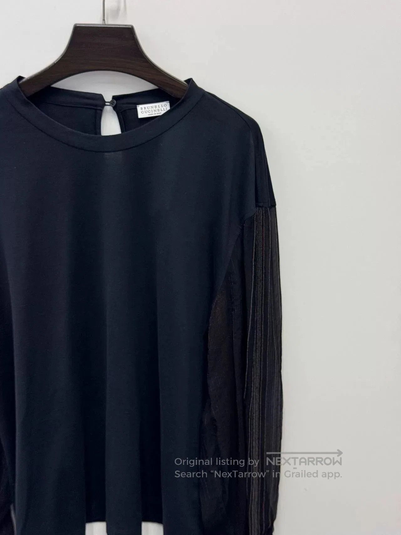 Brunello Cucinelli navy long sleeve T. Size US M / EU 48-50 / 2 - 2 Thumbnail