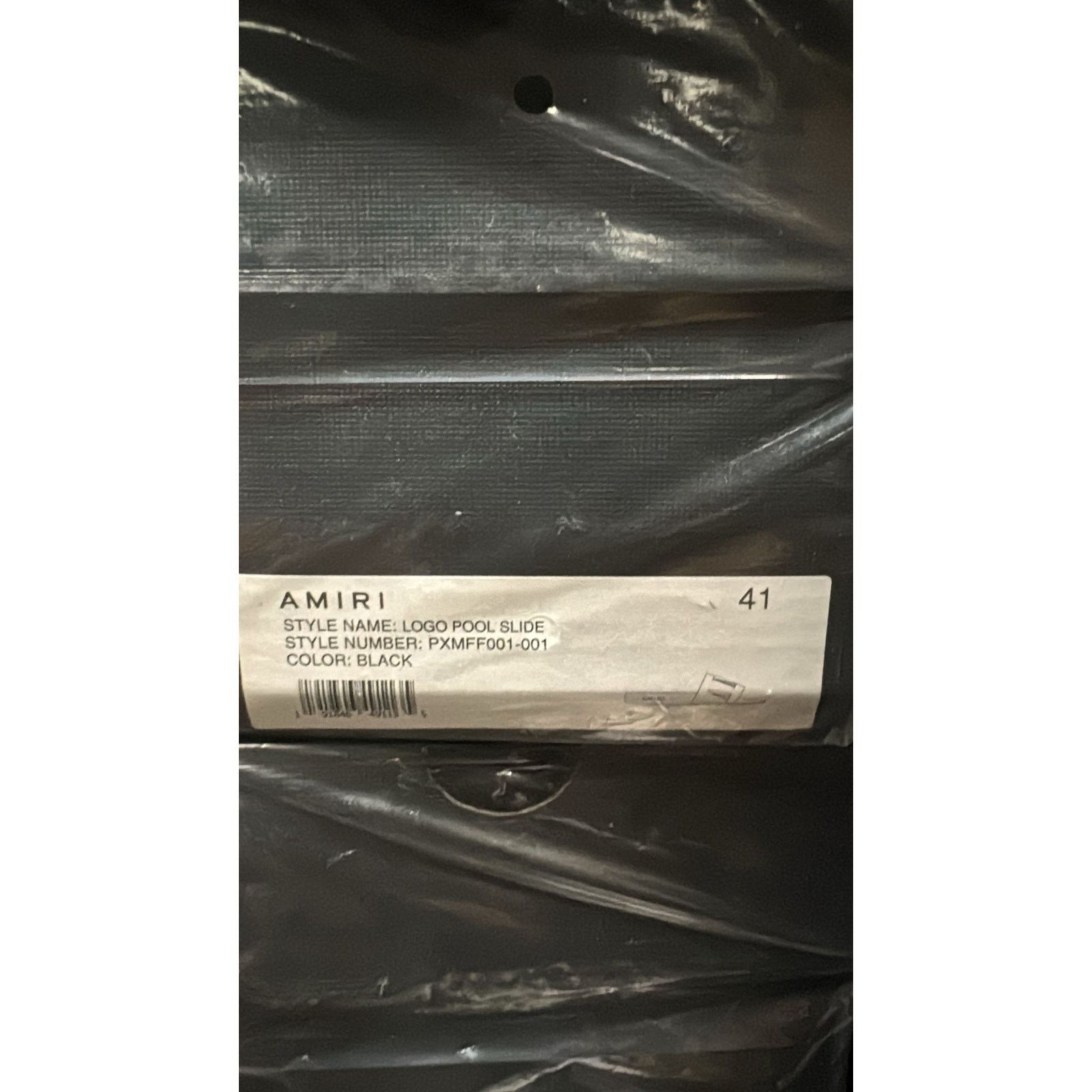 Amiri o1rshd1 Q:2 / Logo Pool Slide Slipper in Black/White Size US 8 / EU 41 - 20 Thumbnail