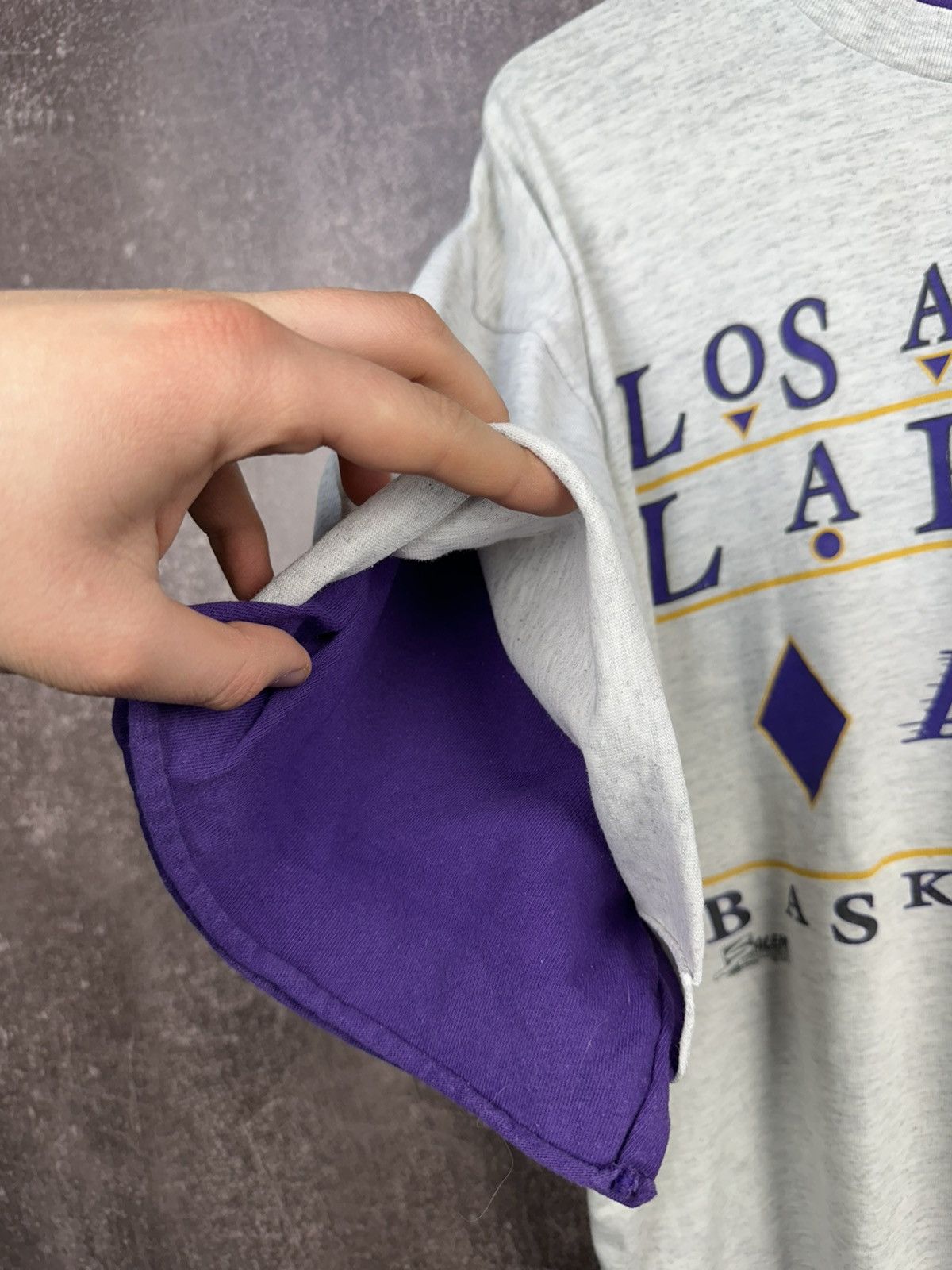 Salem Sportswear Vintage 90’s Lakers Los Angeles NBA T-Shirt Spalding RARE Size US XL / EU 56 / 4 - 5 Thumbnail