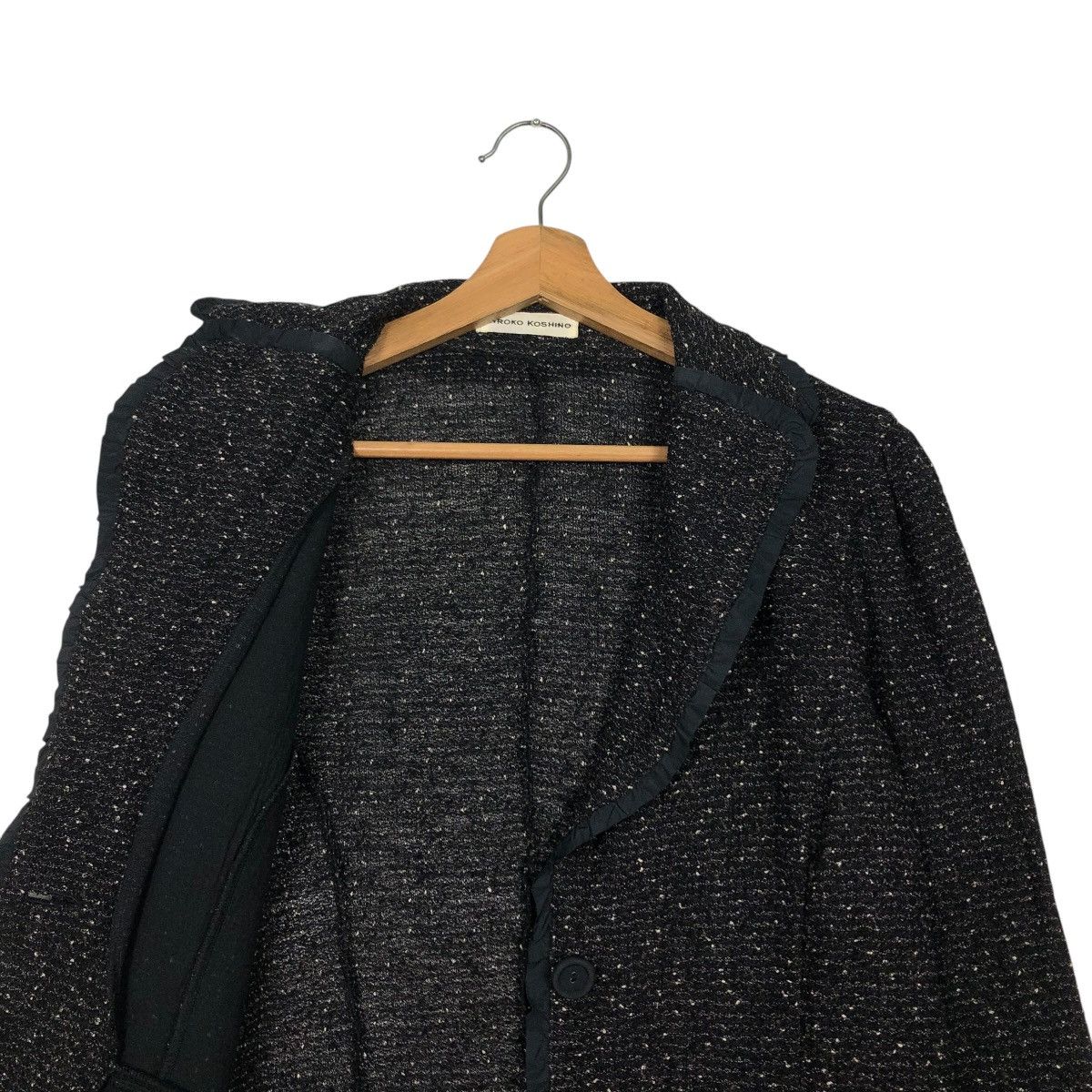 Hiroko Koshino Homme 🔥VINTAGE TWEED JACKET HIROKO KOSHINO Size M / US 6-8 / IT 42-44 - 14 Thumbnail