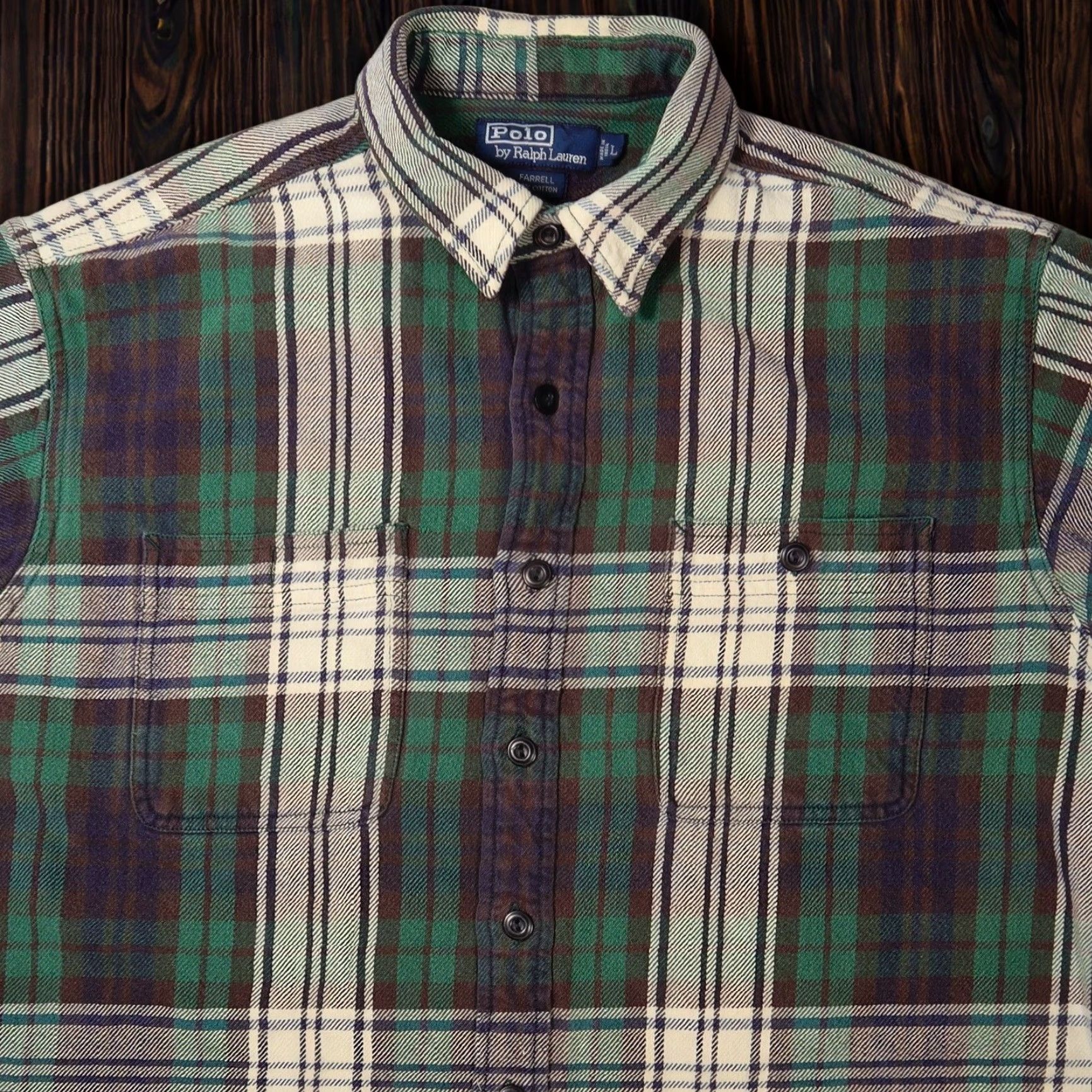 Polo Ralph Lauren VINTAGE Polo Ralph Lauren Farrell Heavy Twill Shacket Men’s L Plaid Work Shirt Size US L / EU 52-54 / 3 - 2 Thumbnail