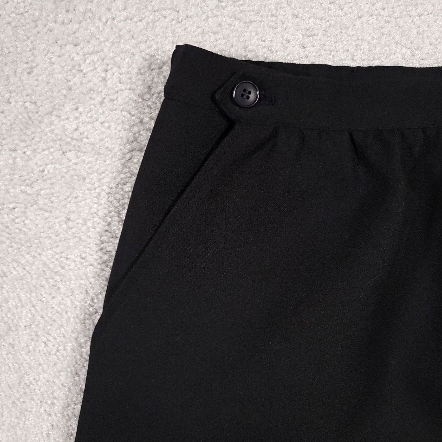 Vintage VINTAGE Haberdashery Skirt A-Line Midi Black 16 Women USA Union Made Button Elastic Waist Size 38" / US 16 / IT 52 - 4 Thumbnail