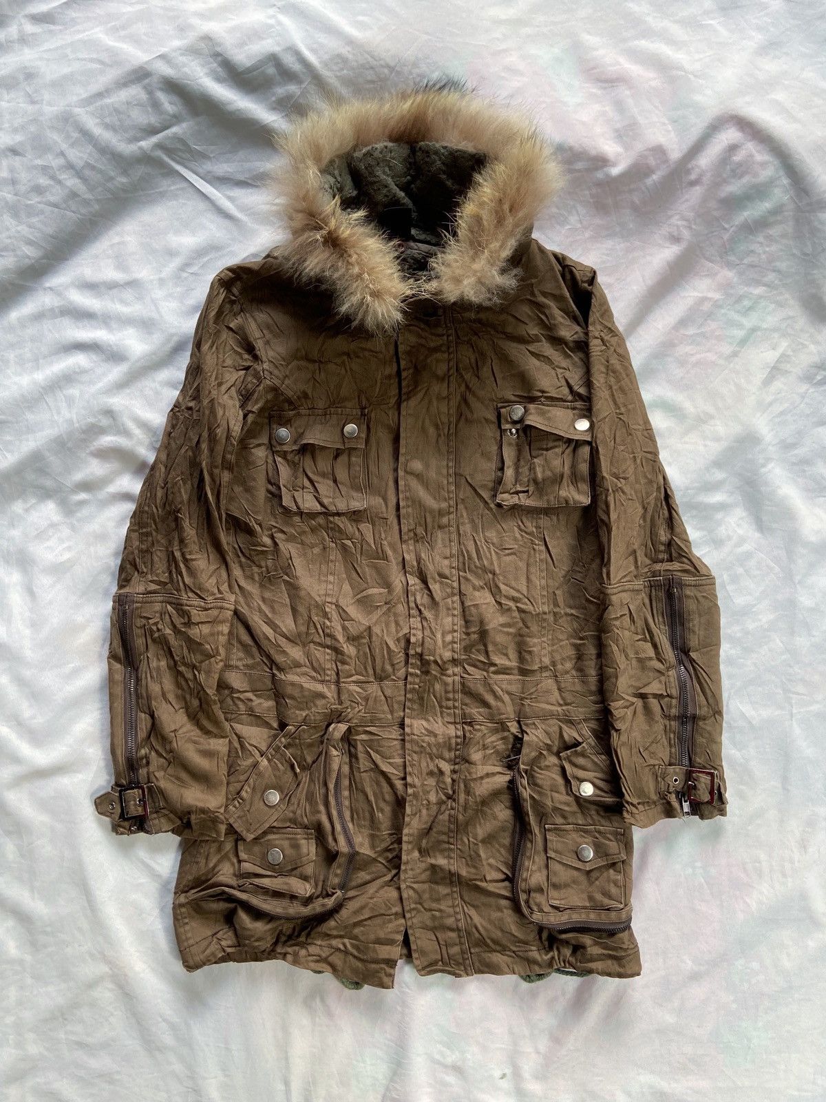 Isamu Katayama Backlash SPLENDEUR FAUX FUR MULTI POCKET PUNK STYLE ZIP JACKET Size US S / EU 44-46 / 1 - 5 Thumbnail