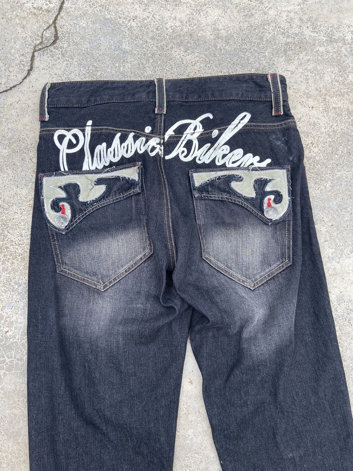 Japanese Brand 🔥 Jack Serika jeans Flared skulls if six was nine Size US 32 / EU 48 - 3 Thumbnail