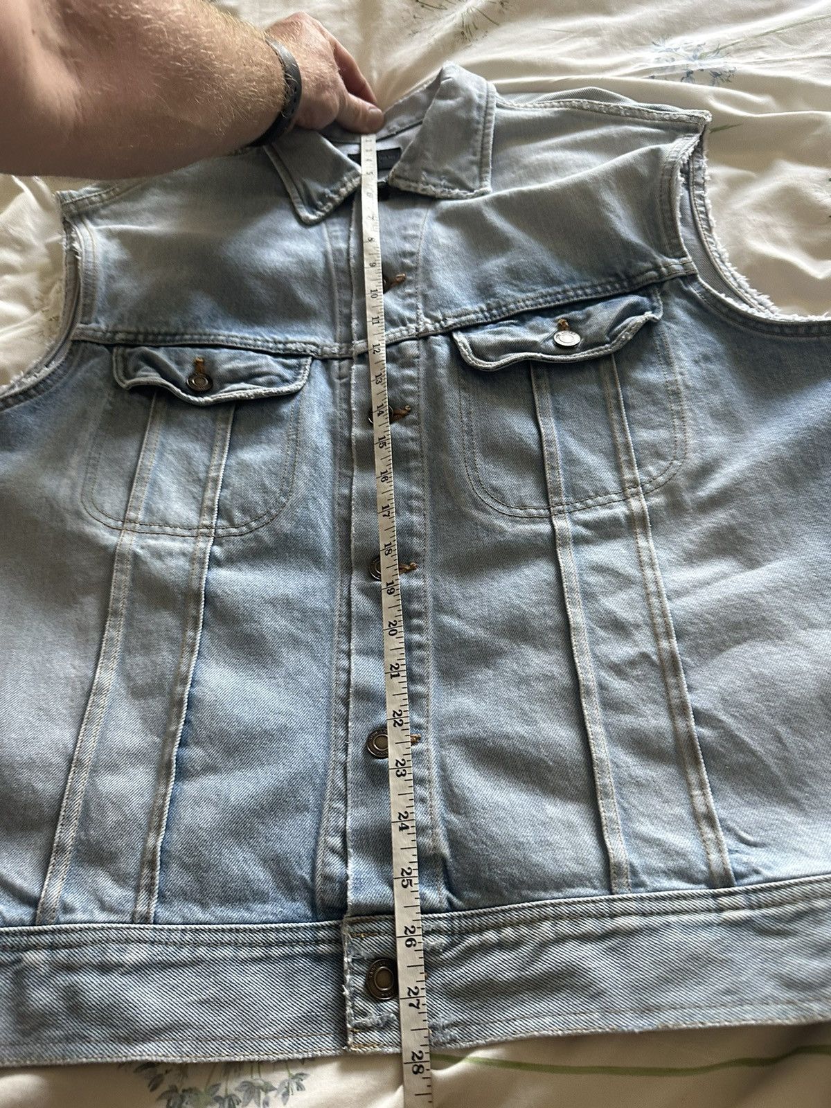 Saint Laurent Paris Ss16 Surf Sound Saint Laurent grail sleeveless denim jacket Size US XL / EU 56 / 4 - 9 Thumbnail