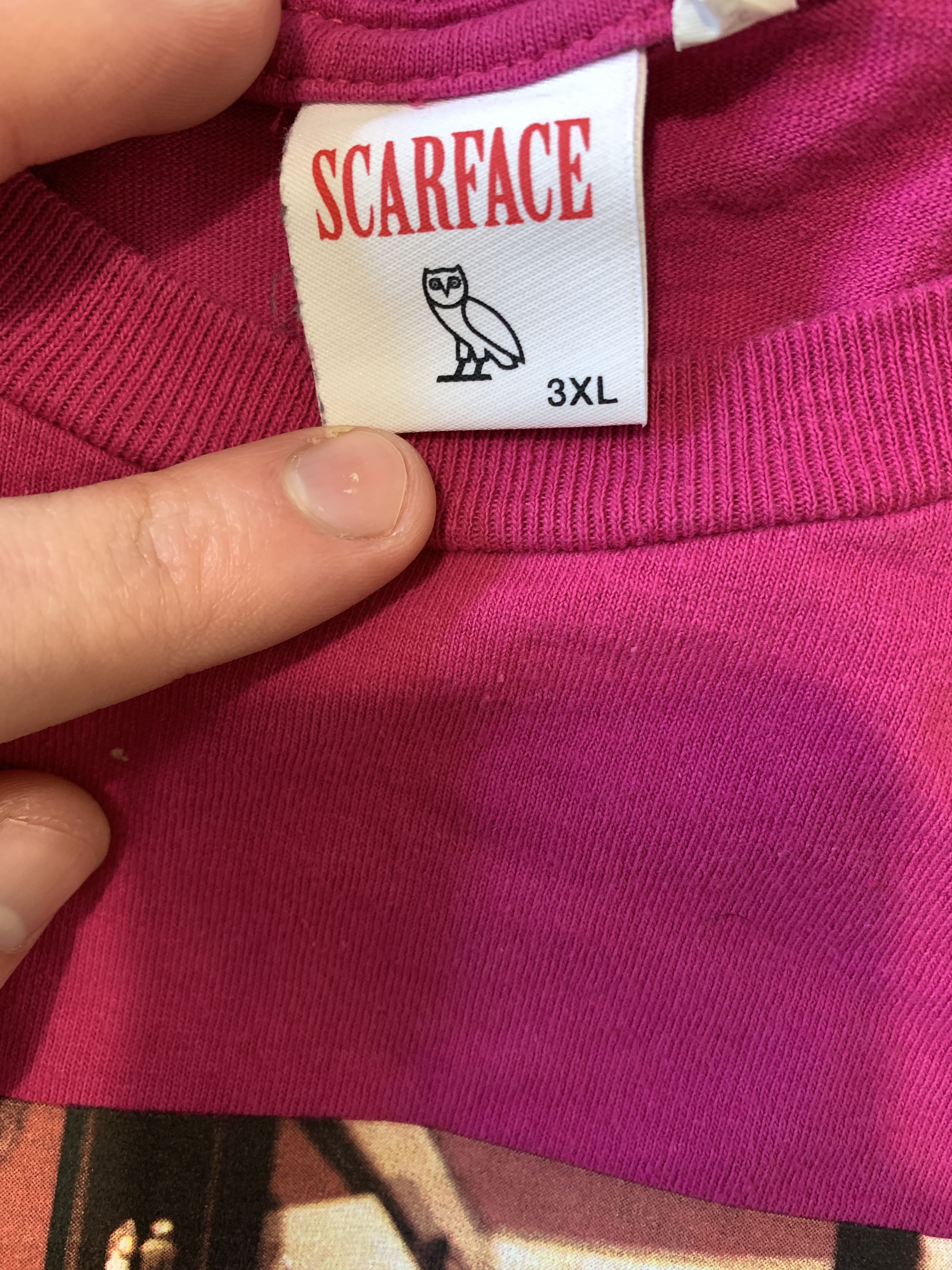 Drake OVO X SCARFACE TEE T-SHIRT FUCHSIA PINK - XXXL Size US XXL / EU 58 / 5 - 8 Thumbnail