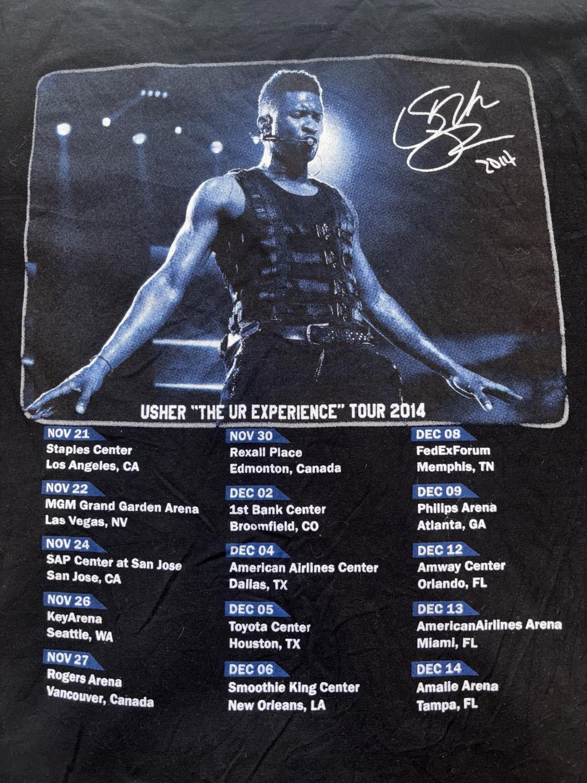 Designer Vintage Usher The UR Experience Tour 2014 T-Shirt Size M / US 6-8 / IT 42-44 - 4 Thumbnail