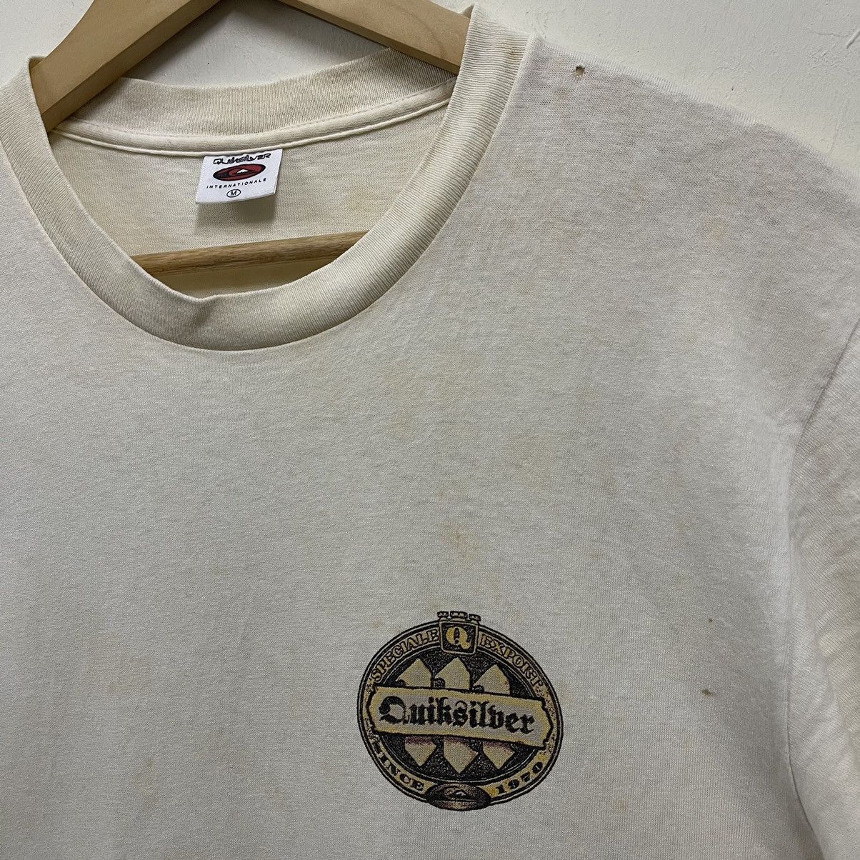 Quiksilver Vintage 90s Quiksilver big logo tshirt Size US M / EU 48-50 / 2 - 4 Thumbnail