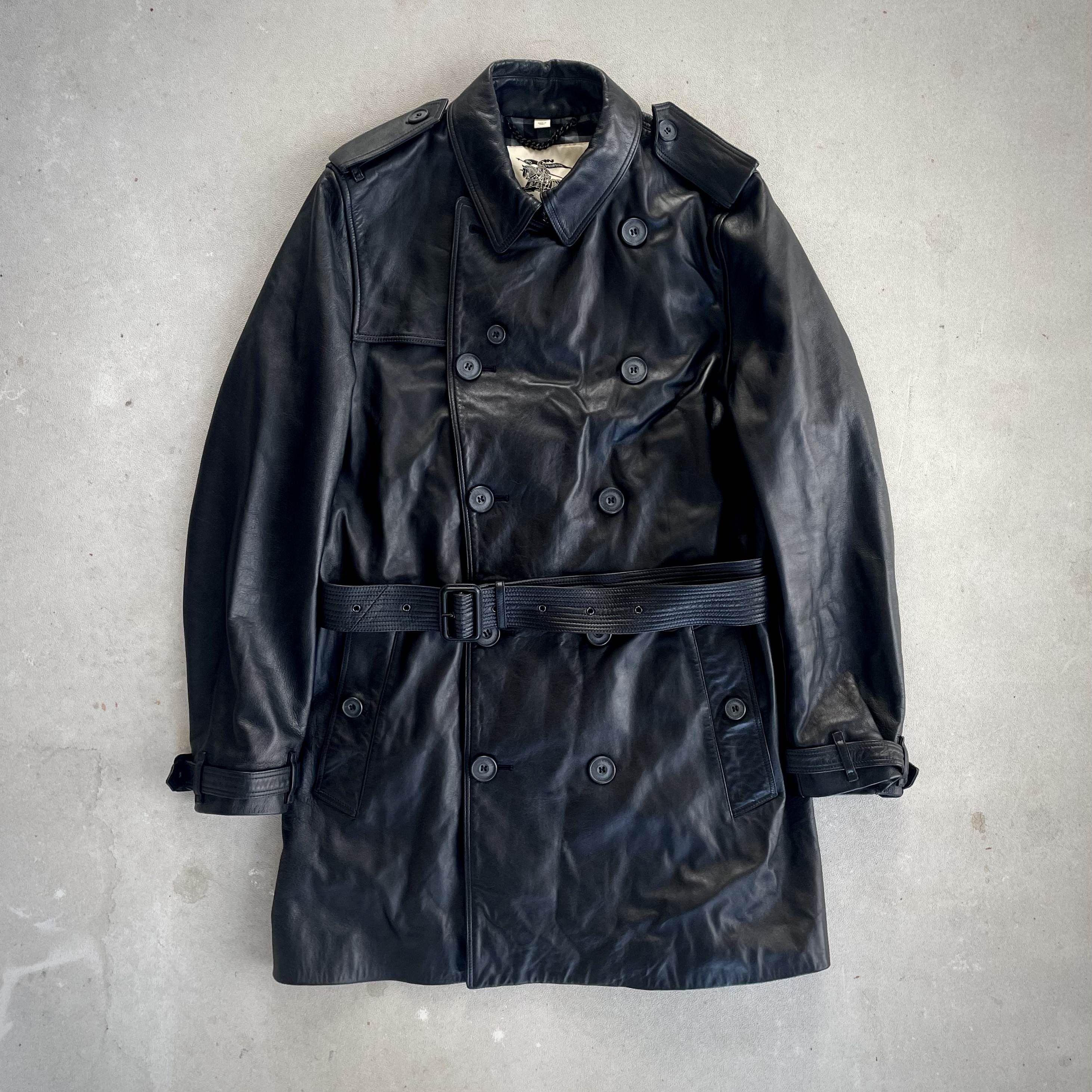 Burberry Leather Trench Coat Size US L / EU 52-54 / 3 - 1 Thumbnail