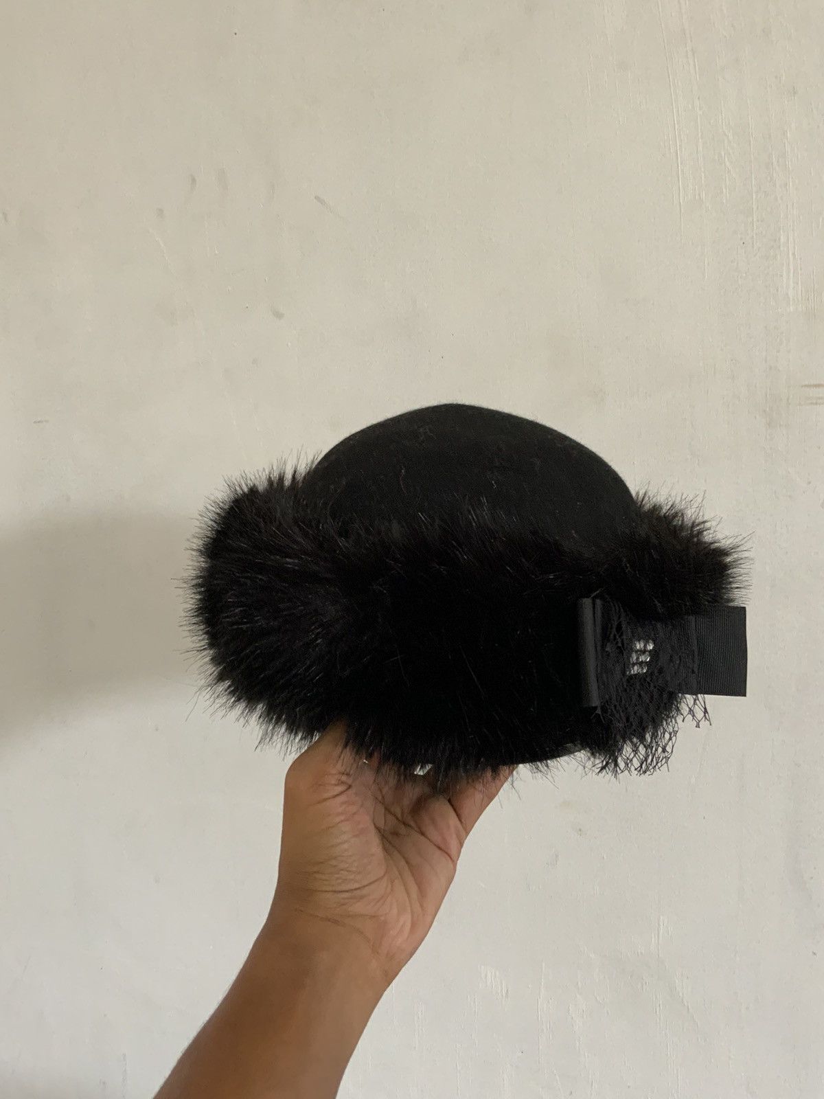 If Six Was Nine Mohair Faux Fur Wool Black Hat Size ONE SIZE - 2 Thumbnail