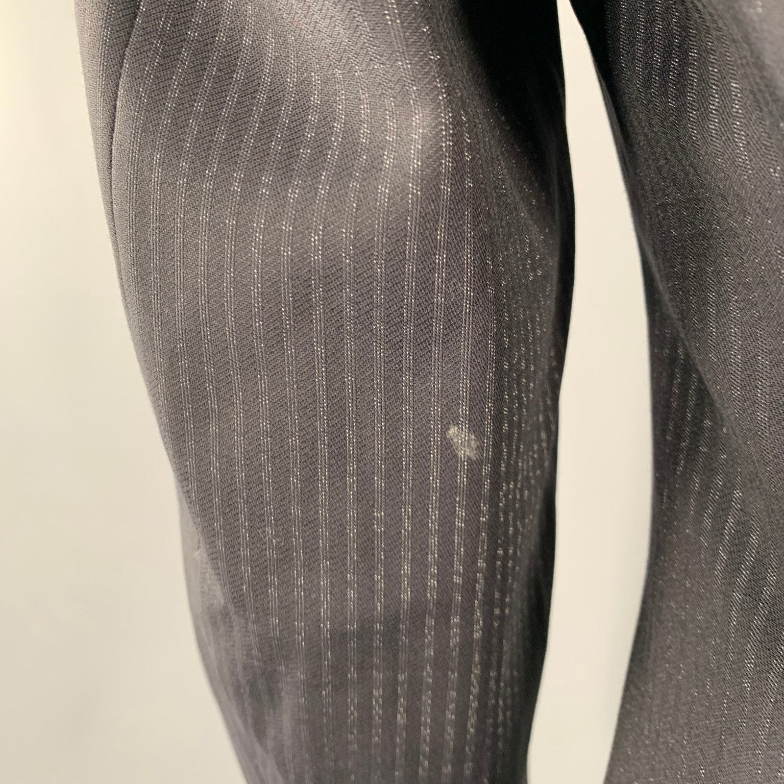 Dolce & Gabbana DOLCE & GABBANA Size 36 Navy Stripe Virgin Wool Sport Coat Size 36R - 4 Thumbnail