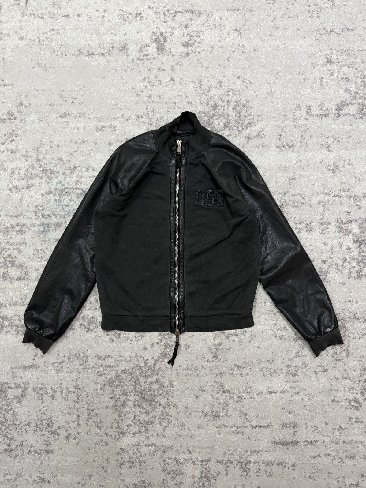 Dsquared2 Ds Quared 2 Horror Hcokey Sleeve Leather Bomber Jacket Size US M / EU 48-50 / 2 - 3 Thumbnail