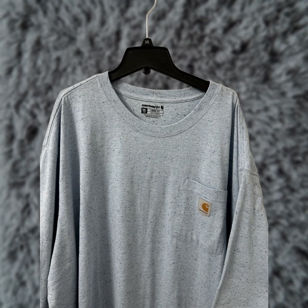 Carhartt Carhartt Shirt Mens 3XL Blue Loose Fit Heavyweight Pocket Speckled S/S K87H67 Size US XXL / EU 58 / 5 - 1 Thumbnail