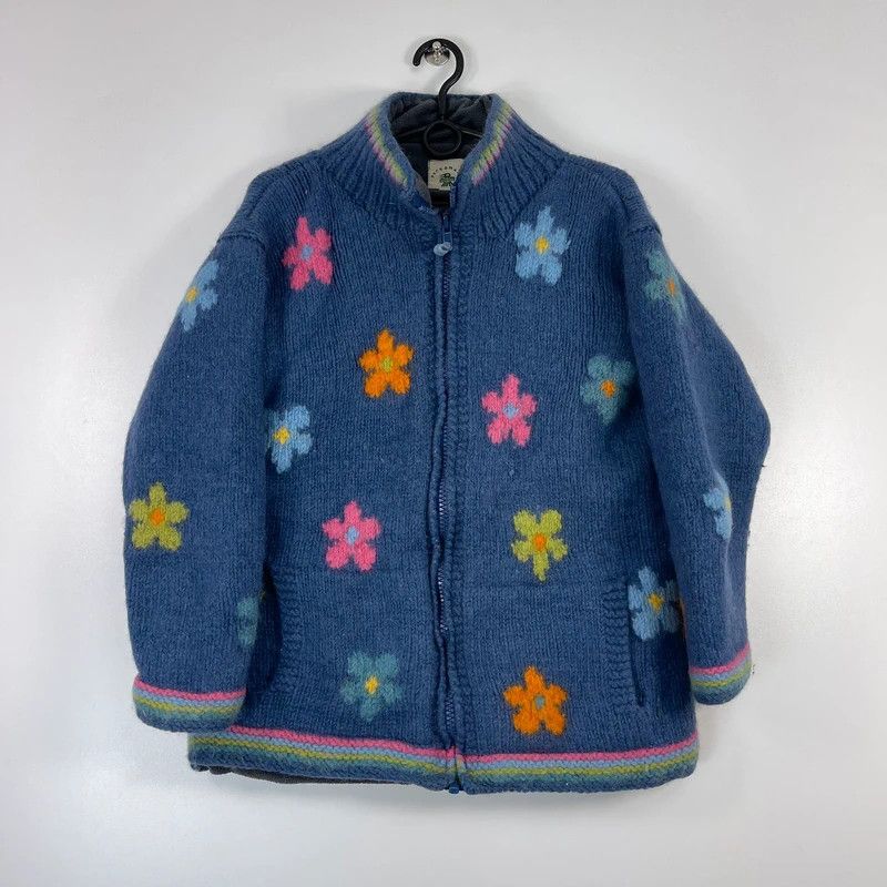 Other Vintage Pachamama Handknit Zip Jumpper Sz S Size M / US 6-8 / IT 42-44 - 2 Thumbnail