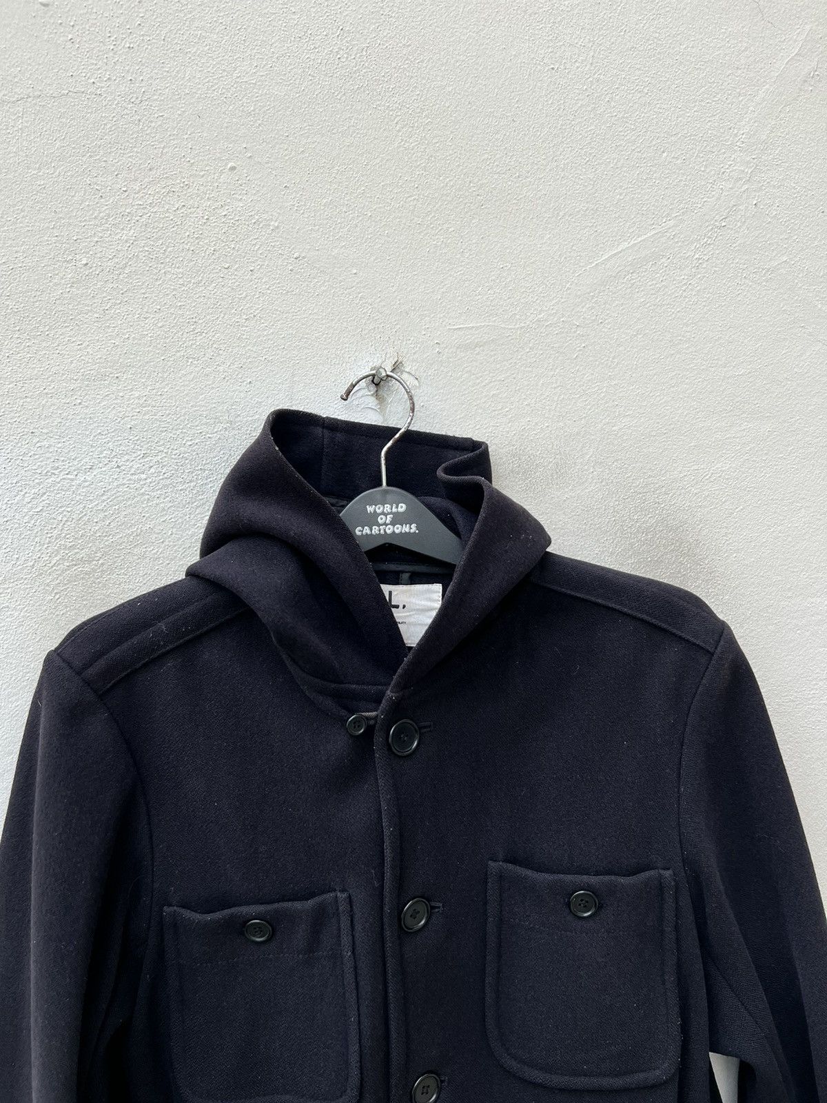 Margaret Howell Vintage Margaret Howell Black Wool Hoodie Jacket Size US L / EU 52-54 / 3 - 8 Thumbnail