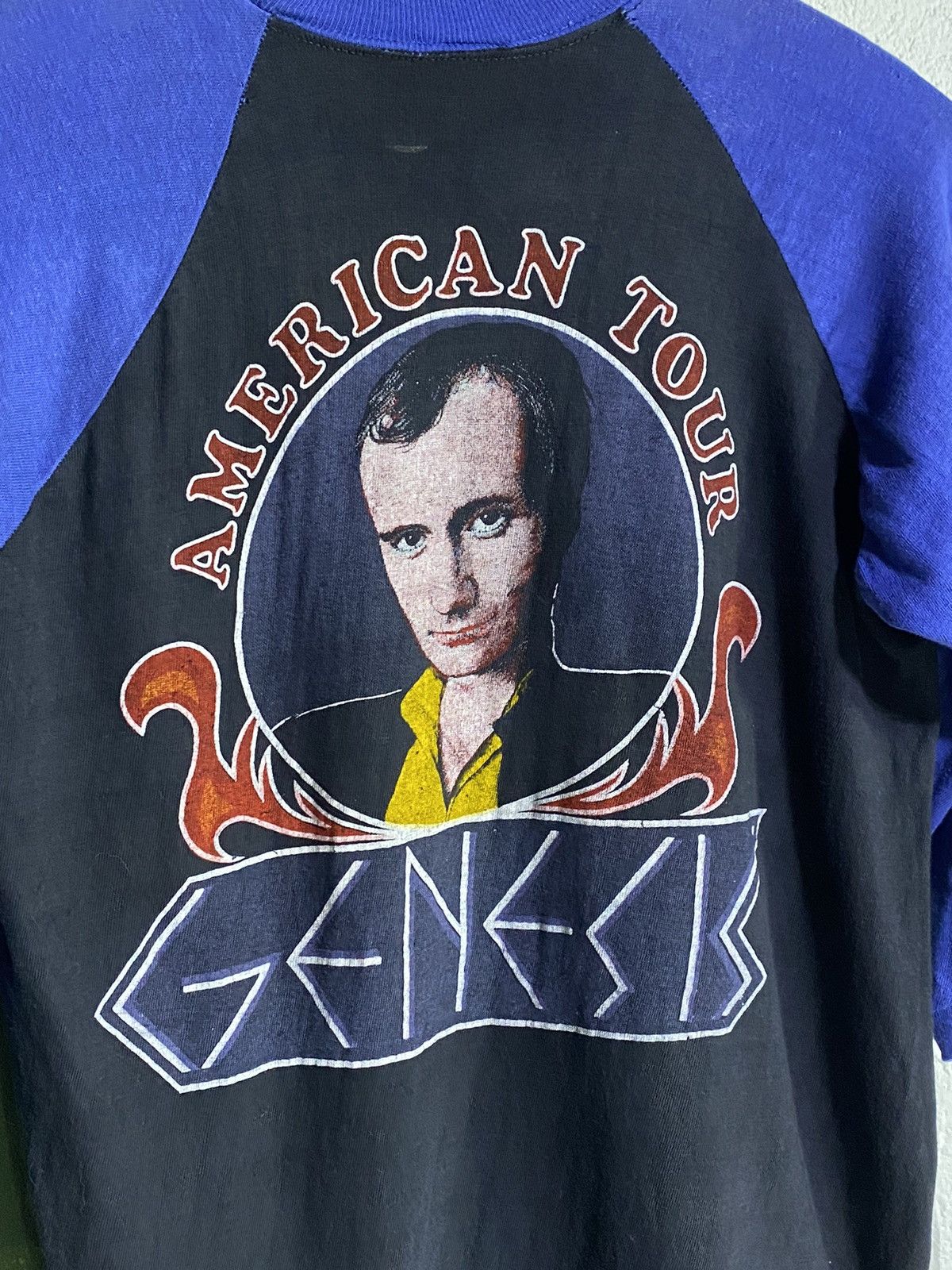 Band Tees × Vintage Genesis tour tee raglan (royal tag) Men’s Sz S - Thrashed Size US S / EU 44-46 / 1 - 6 Thumbnail