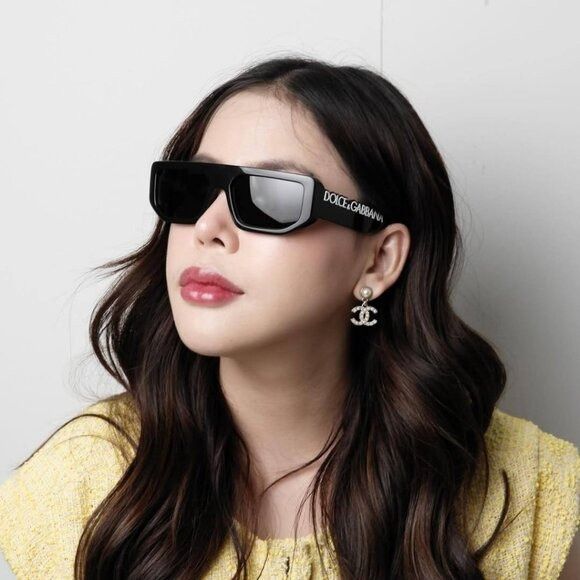 Dolce & Gabbana Dolce & Gabbana DG6203 501/87 Sunglasses Shiny Black Size ONE SIZE - 3 Thumbnail
