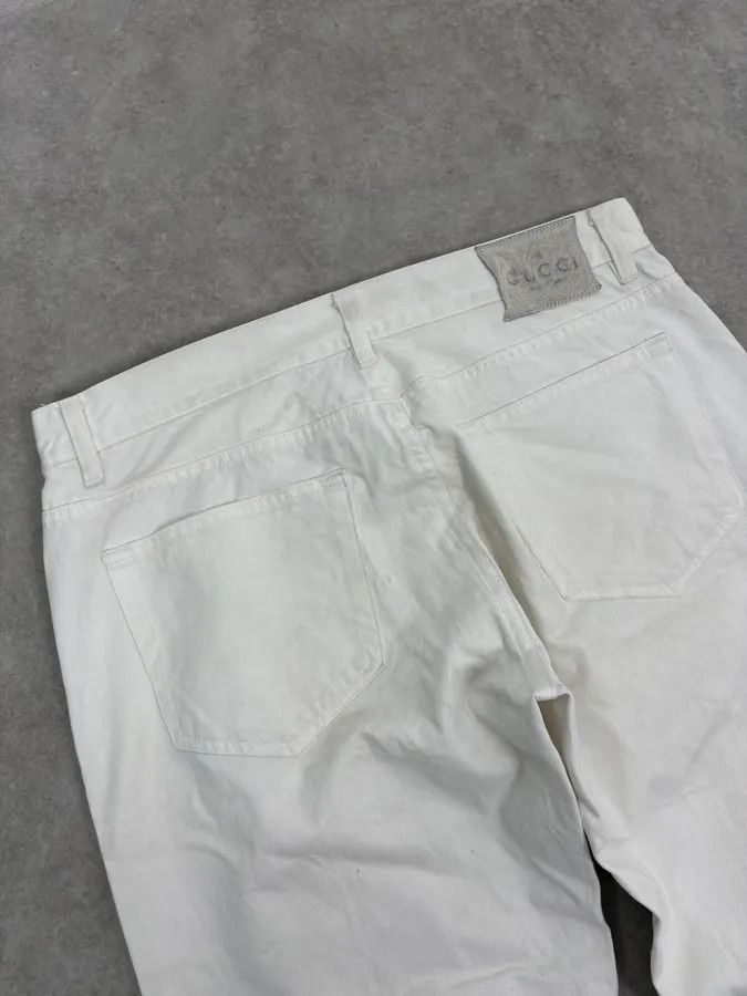 Gucci 2000s Gucci White Minimalist Denim Jeans Size US 32 / EU 48 - 9 Thumbnail