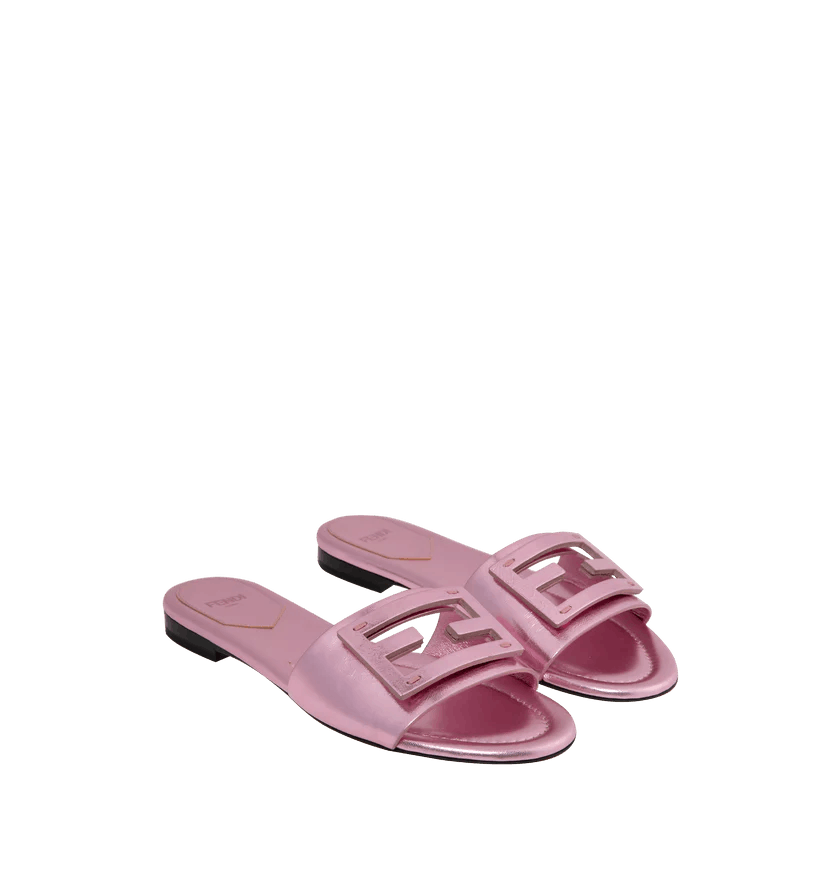 Fendi o1h1sh11225 Wide Band Slides in Foana Pink Size US 6 / IT 36 - 3 Thumbnail