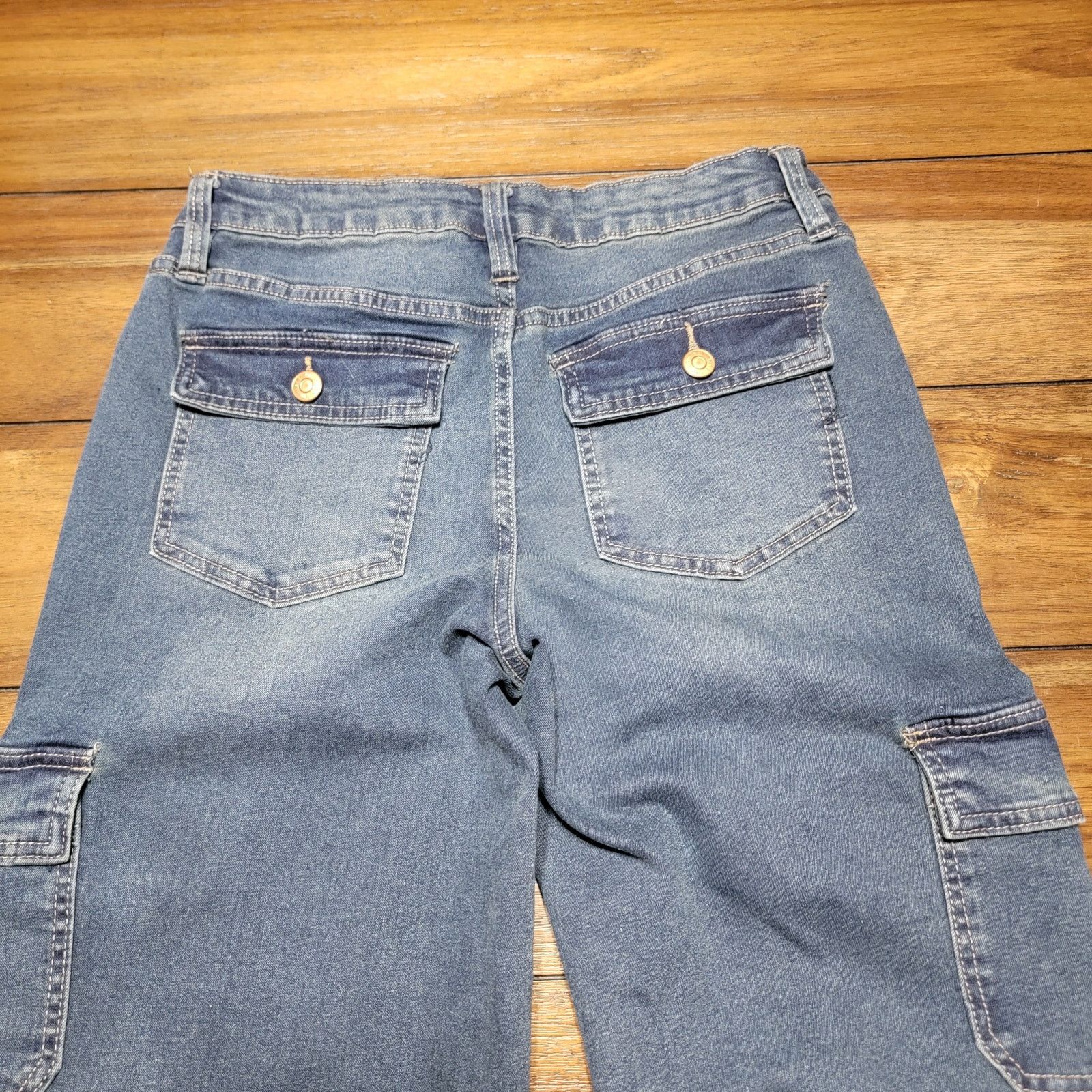 Other YMI Junior Low-Rise Skater Wide Leg Jeans - Size 5/27 Size 28" / US 6 / IT 42 - 4 Thumbnail