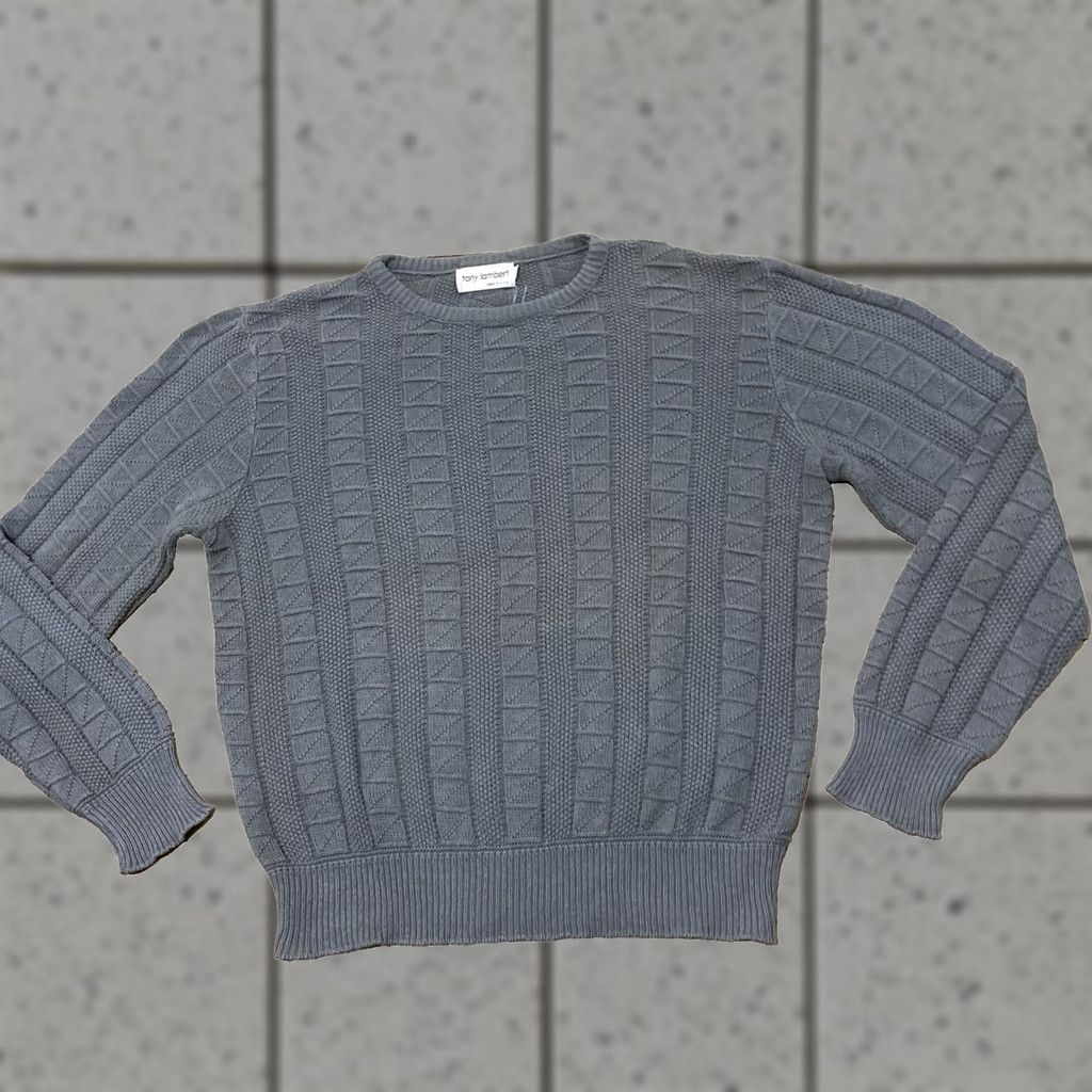 Vintage VINTAGE Tony Lambert Collections Sweater Men L Crew Neck Green 100% Cotton Knit Pullover Casual Winter Fall Spring Modern Classic Money Size US L / EU 52-54 / 3 - 1 Thumbnail