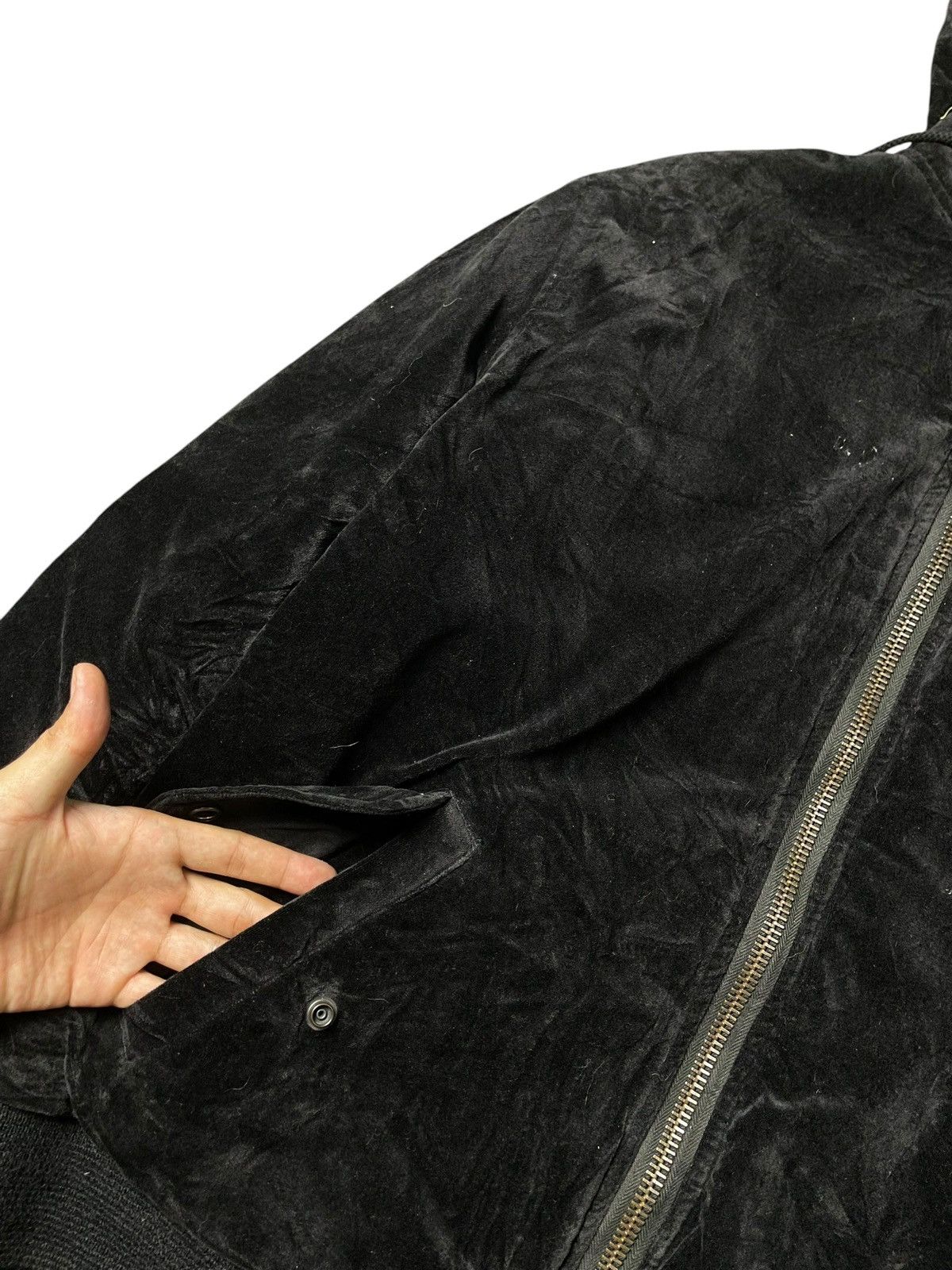 Japanese Brand × Seditionaries × Vintage BADBOY Embroidered Suede Fur Hooded Jacket (99) Size US L / EU 52-54 / 3 - 5 Thumbnail