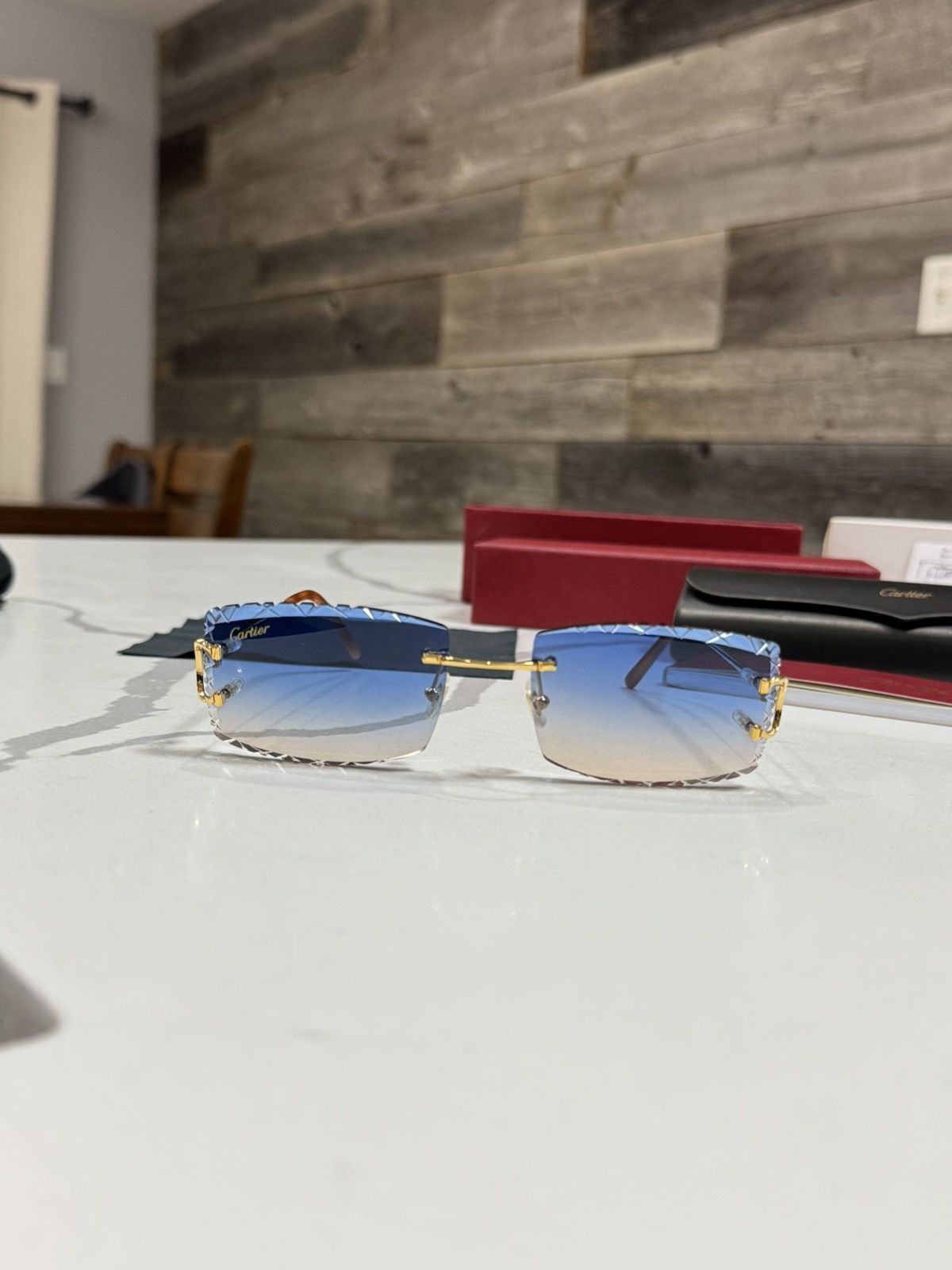 Cartier Cartier CT00920 001 Big C Frames w/ Custom Diamond Cut Lens Size ONE SIZE - 21 Thumbnail